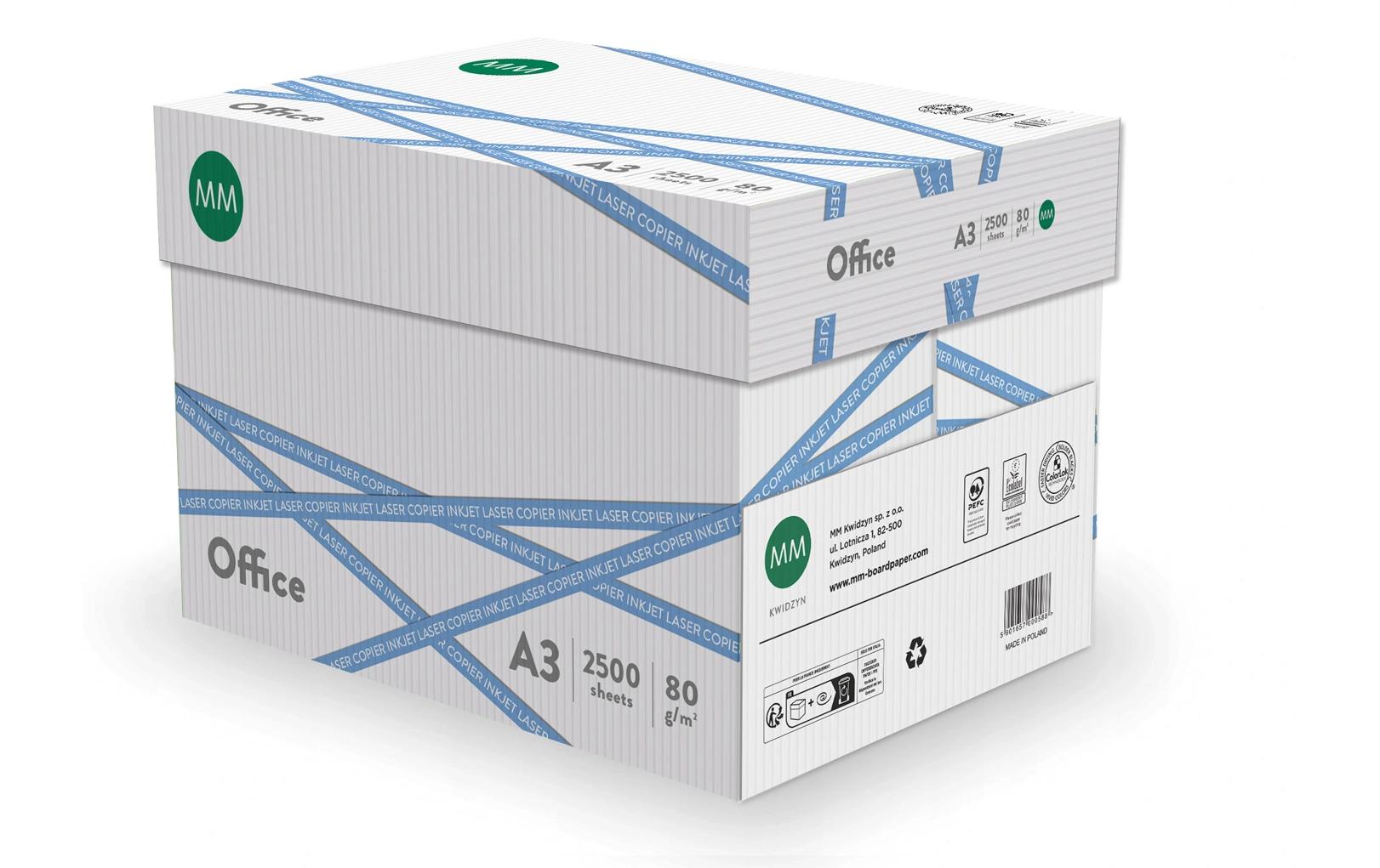 360 Kopierpapier Office A3, Weiss, 80 g/m², 50000 Blatt