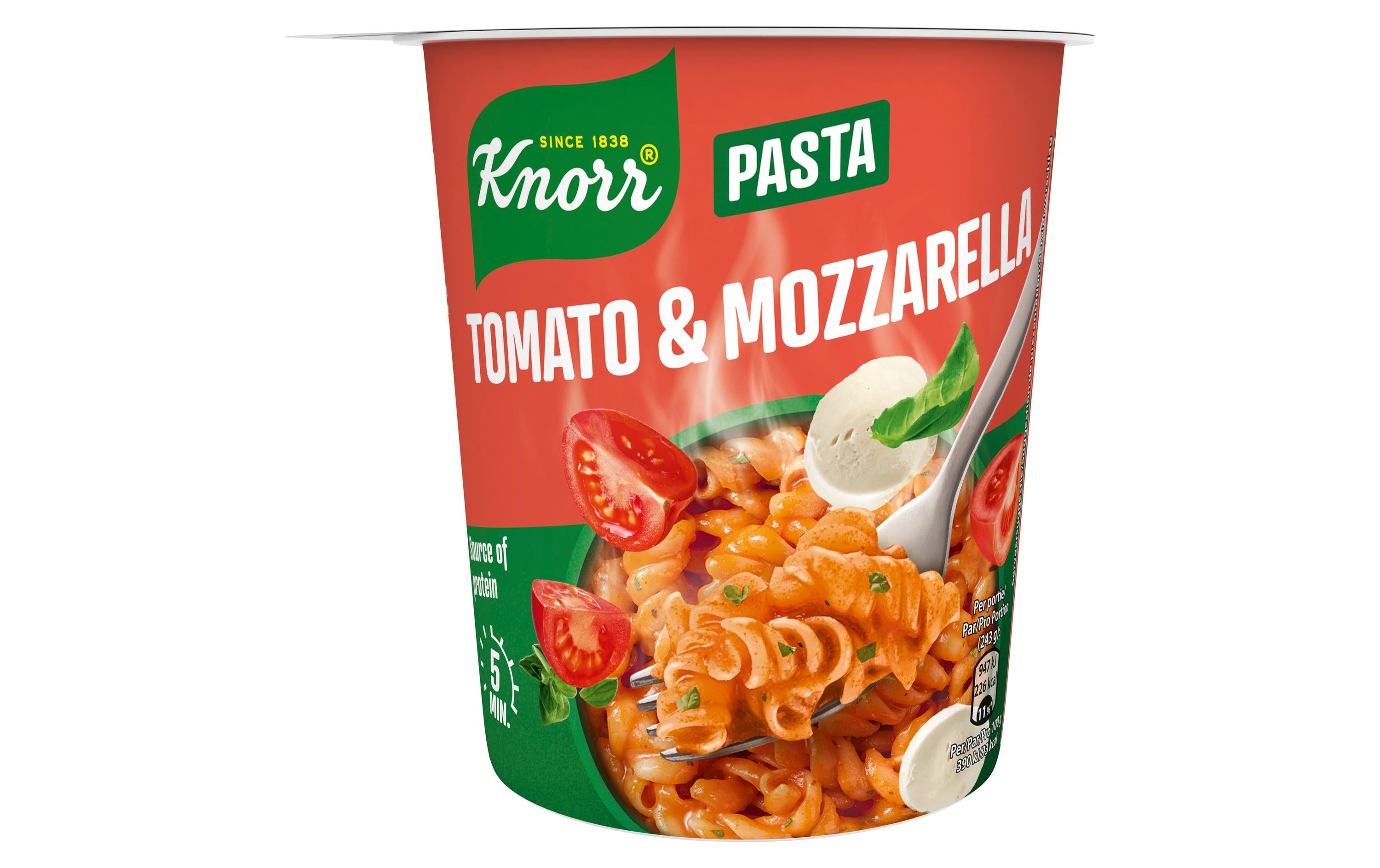 Knorr Fertiggericht Pasta Snack Tomato Mozzarella 63 g