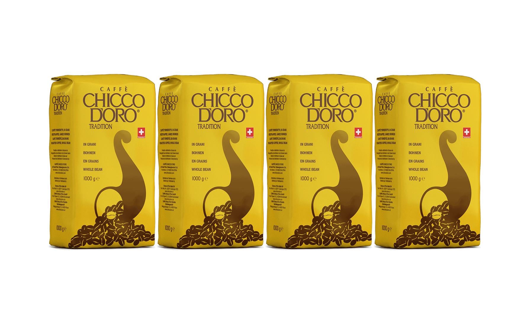 Chicco d'Oro Kaffeebohnen Tradition 4 x 1000g