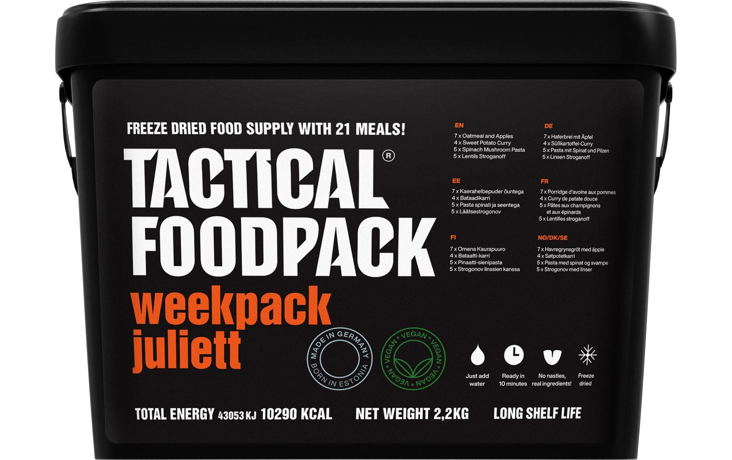 Tactical Foodpack Hauptgericht Weekpack Juliett
