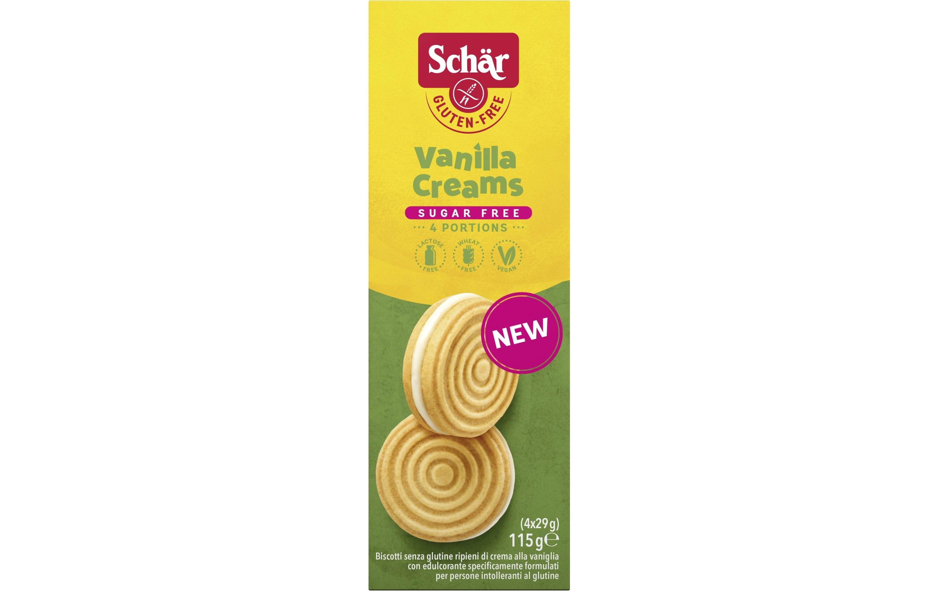 Dr.Schär Vanilla Creams Sugar Free glutenfrei 115 g
