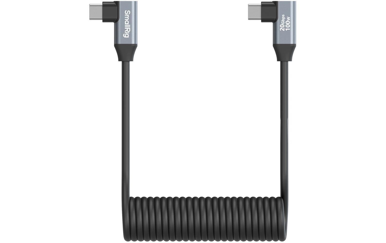Smallrig Kabel USB-C Coiled Data Cable Gewinkelt auf gewinkelt