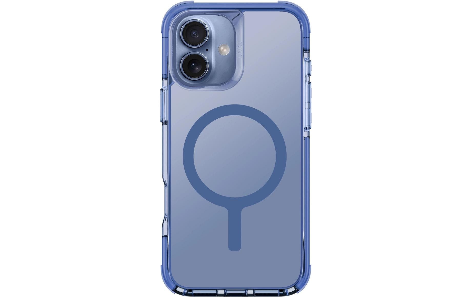 Uniq Back Cover Combat Hybrid iPhone 16 Maglick Blau