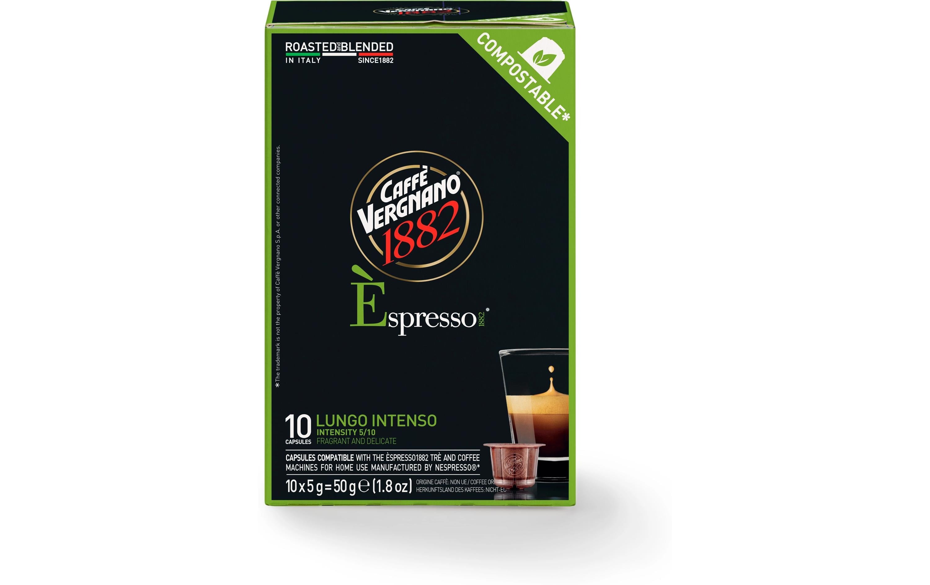 Caffè Vergnano Kaffeekapseln Lungo Intenso 10 Stück