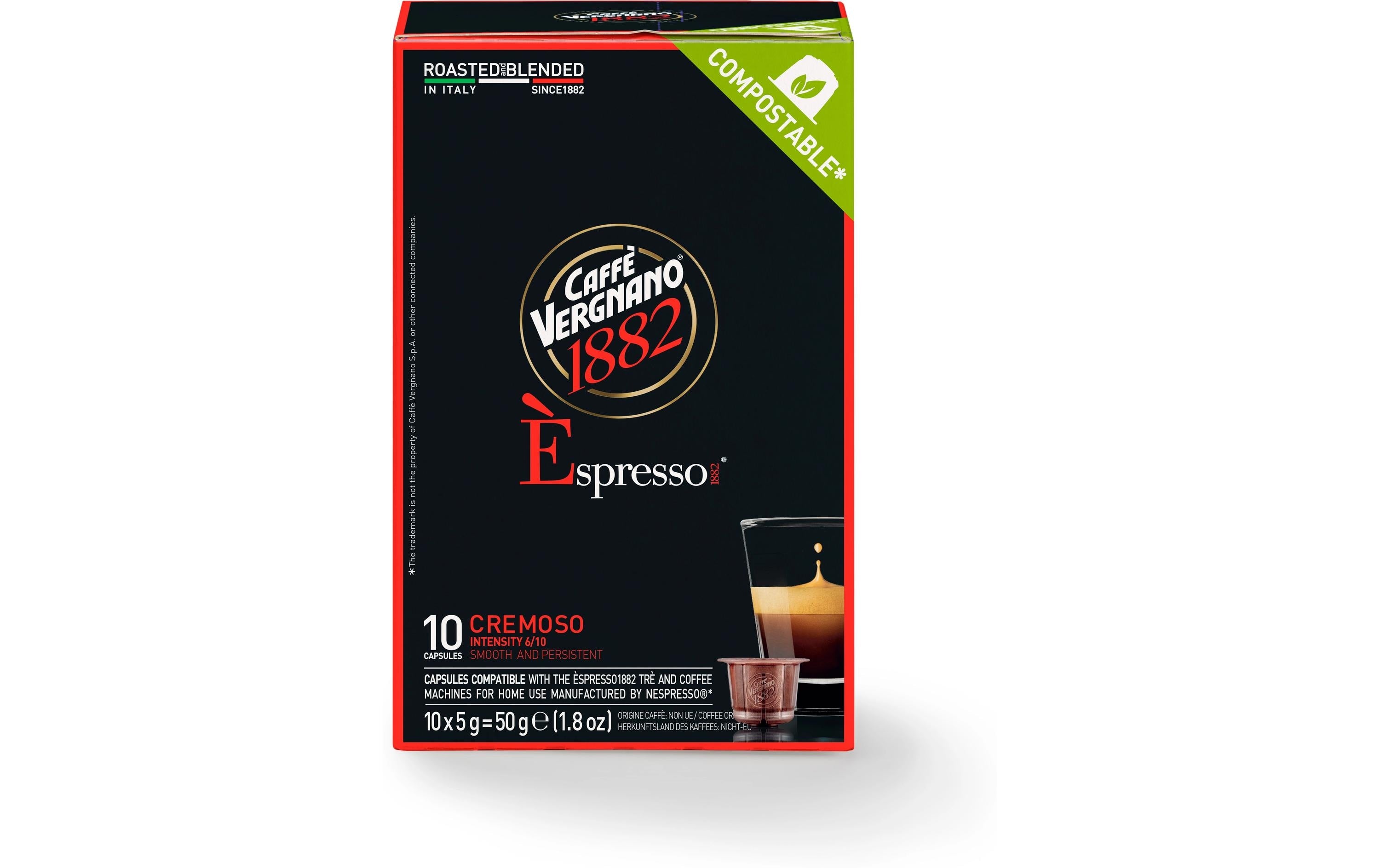 Caffè Vergnano Kaffeekapseln Espresso Cremoso 10 Stück