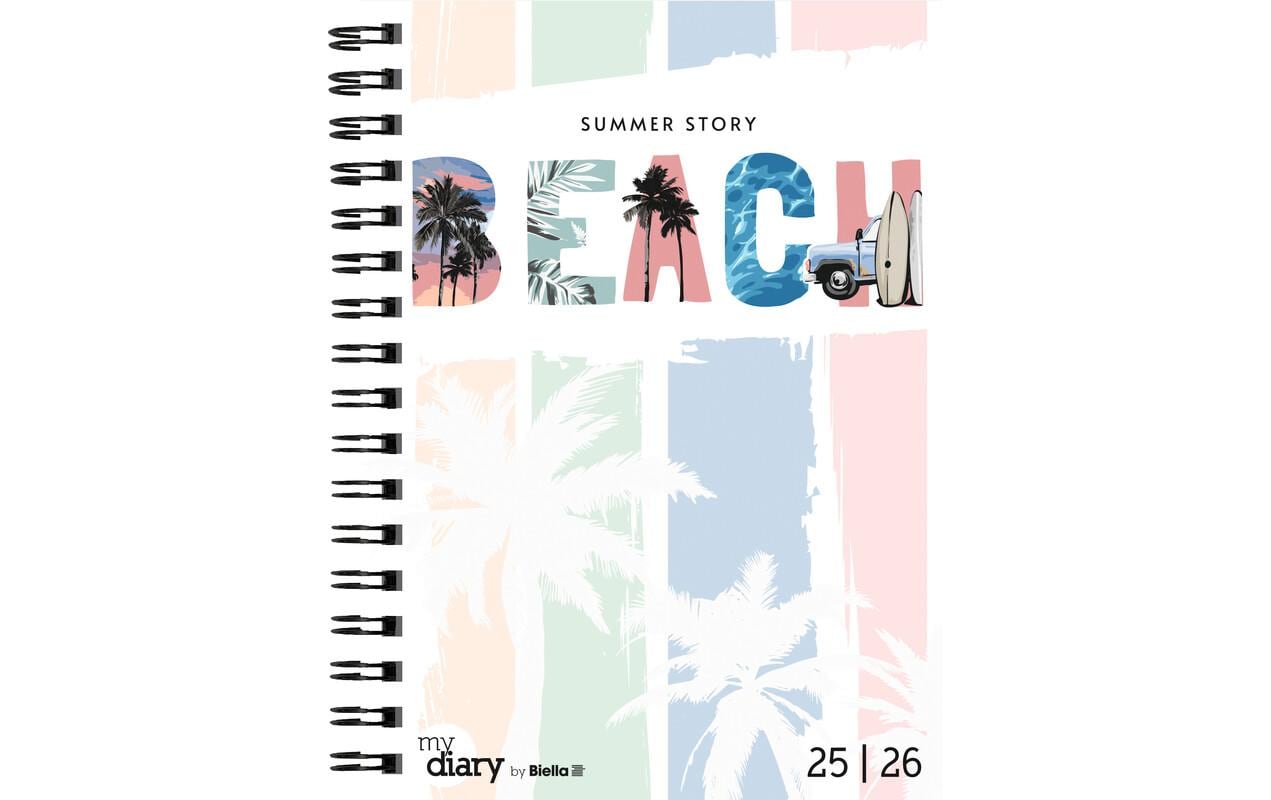 Biella Schüleragenda Mydiary Summer 25/26 FSC, 3½T/1S, 12 x 16.5 cm