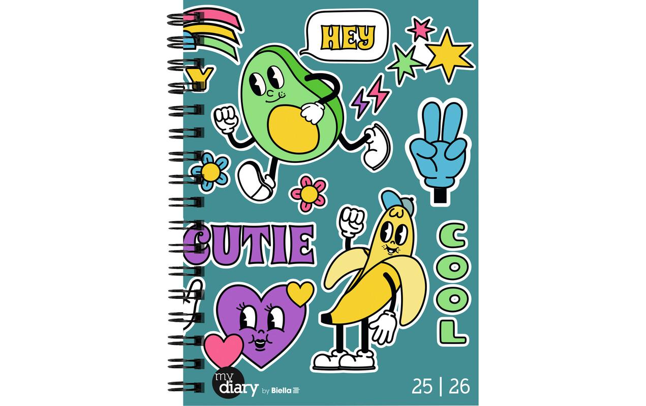 Biella Schüleragenda Mydiary Comic 25/26 FSC, 3½T/1S, 12 x 16.5 cm