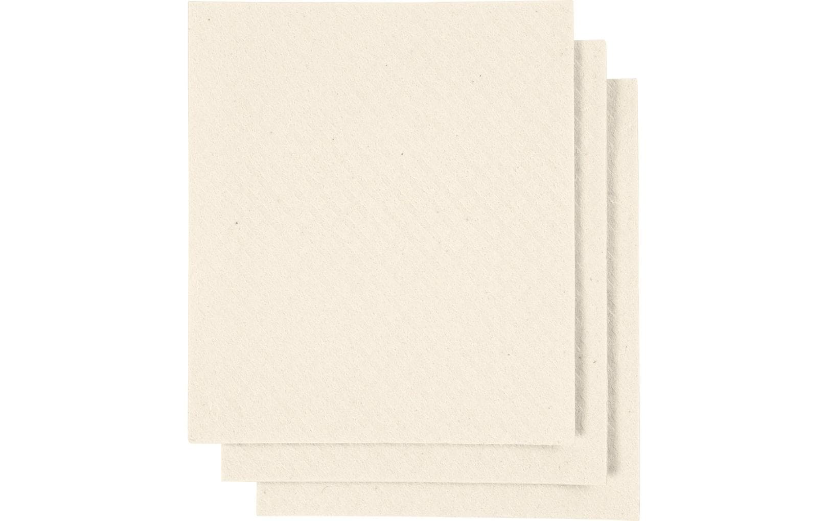 Creativ Company Geschirrtuch 17 x 19.5 cm, 3 Stück, Nature