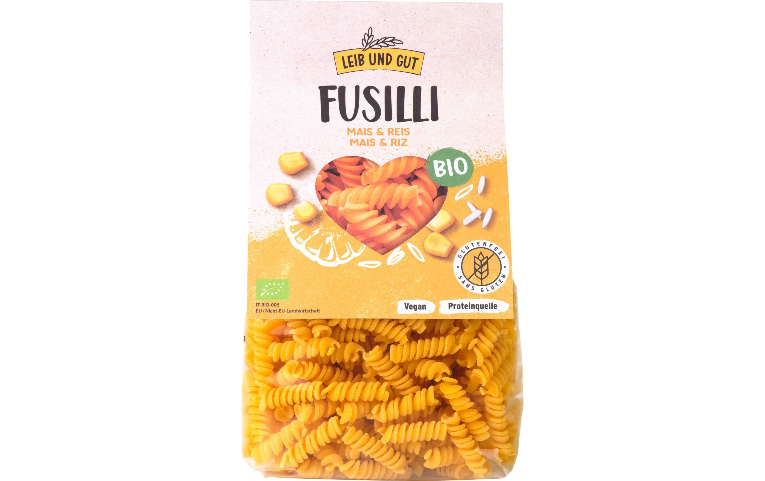 Leib und Gut Teigwaren Bio Fusilli Mais & Reis 340 g