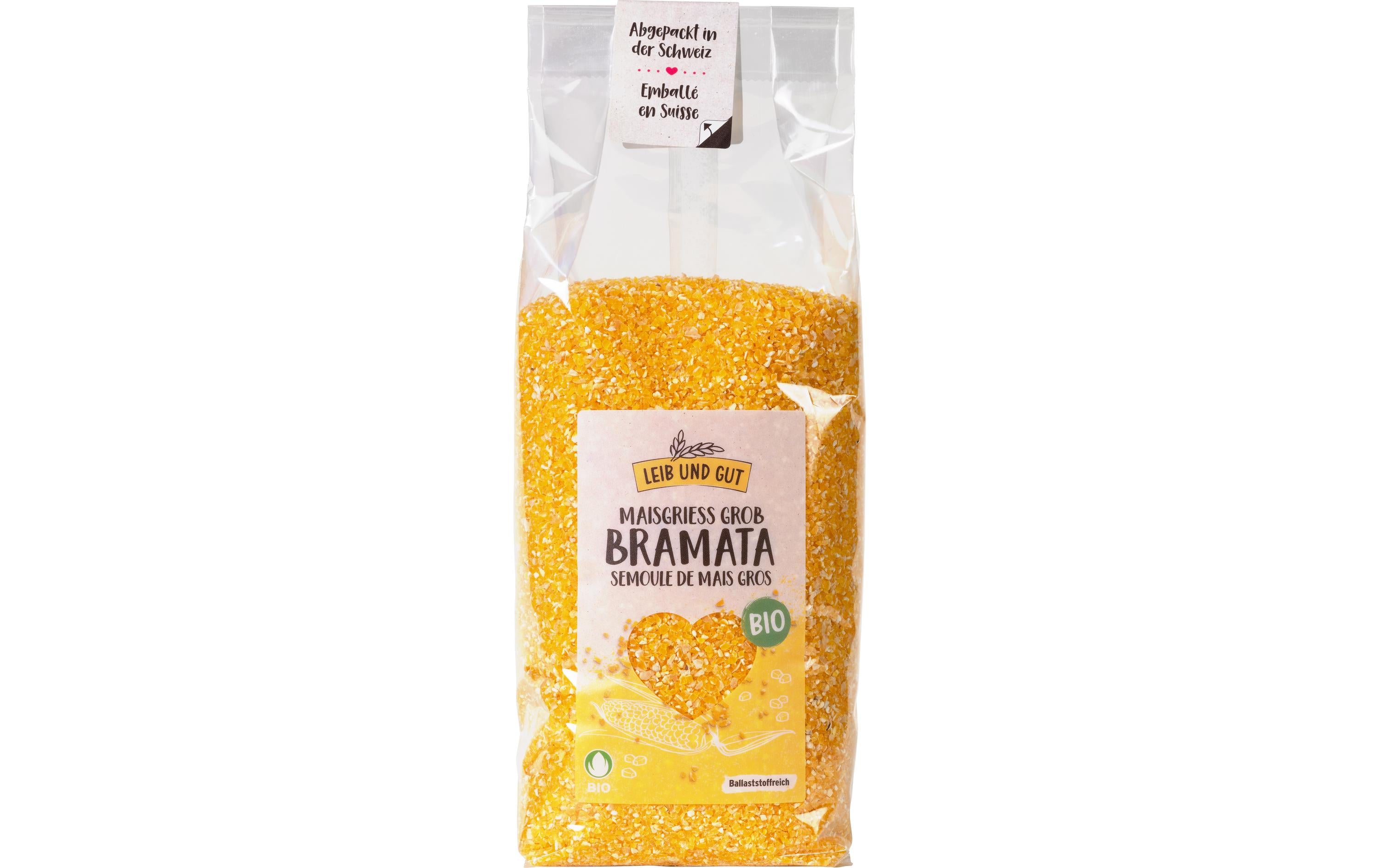 Leib und Gut Bio Mais Griess grob Bramata 500 g