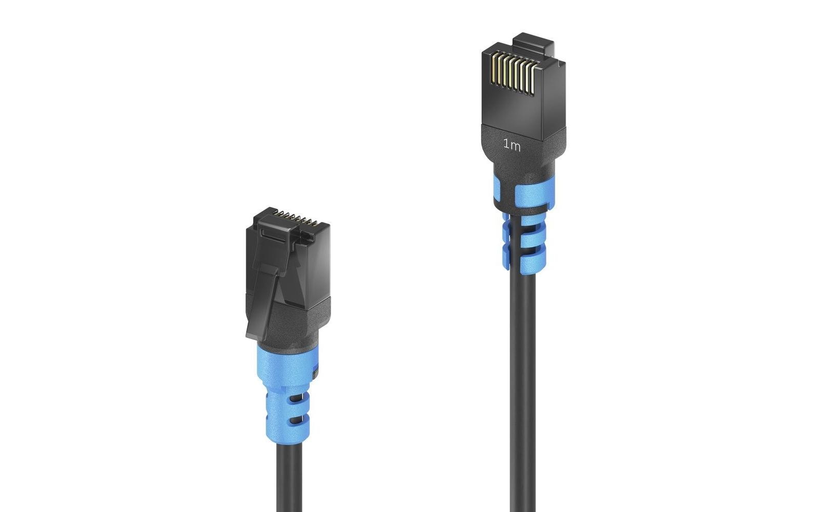 PureLink FlexInstall Patchkabel Cat 6A, U/UTP, 1 m, Schwarz