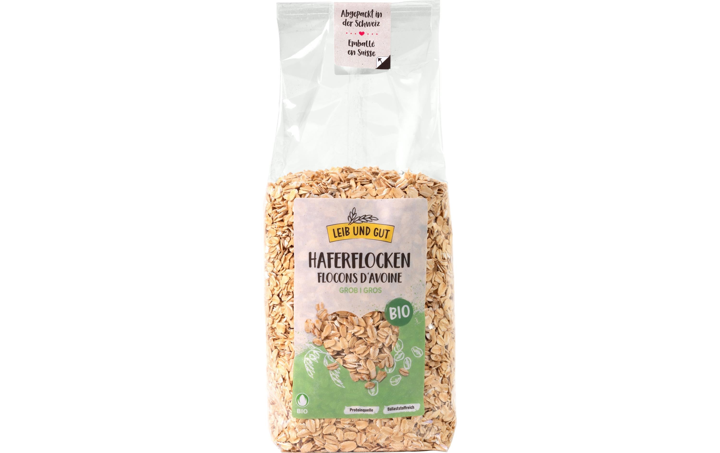 Leib und Gut Bio Hafer Flocken grob 500 g