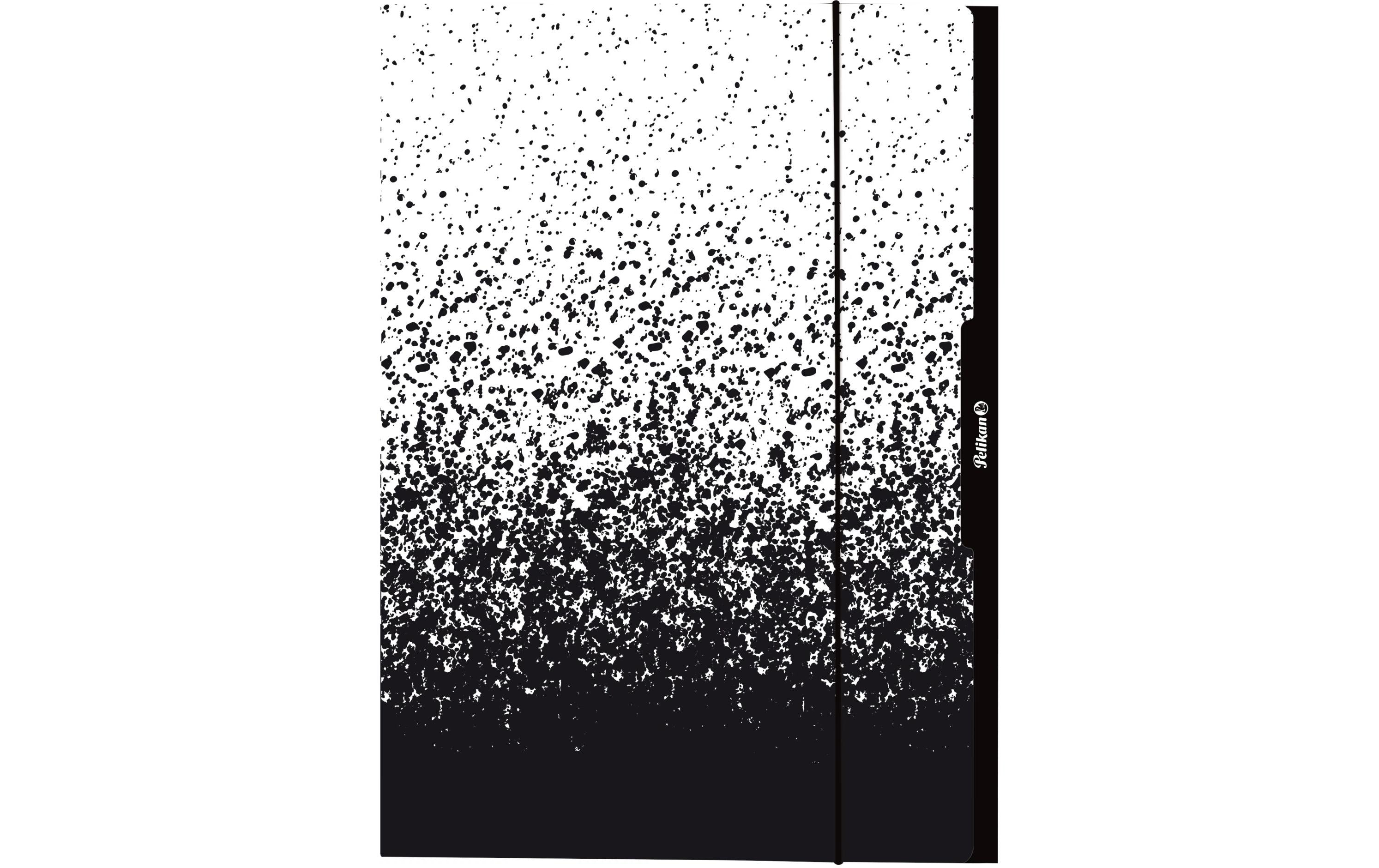 Herlitz Gummibandmappe A3, Schwarz/Weiss