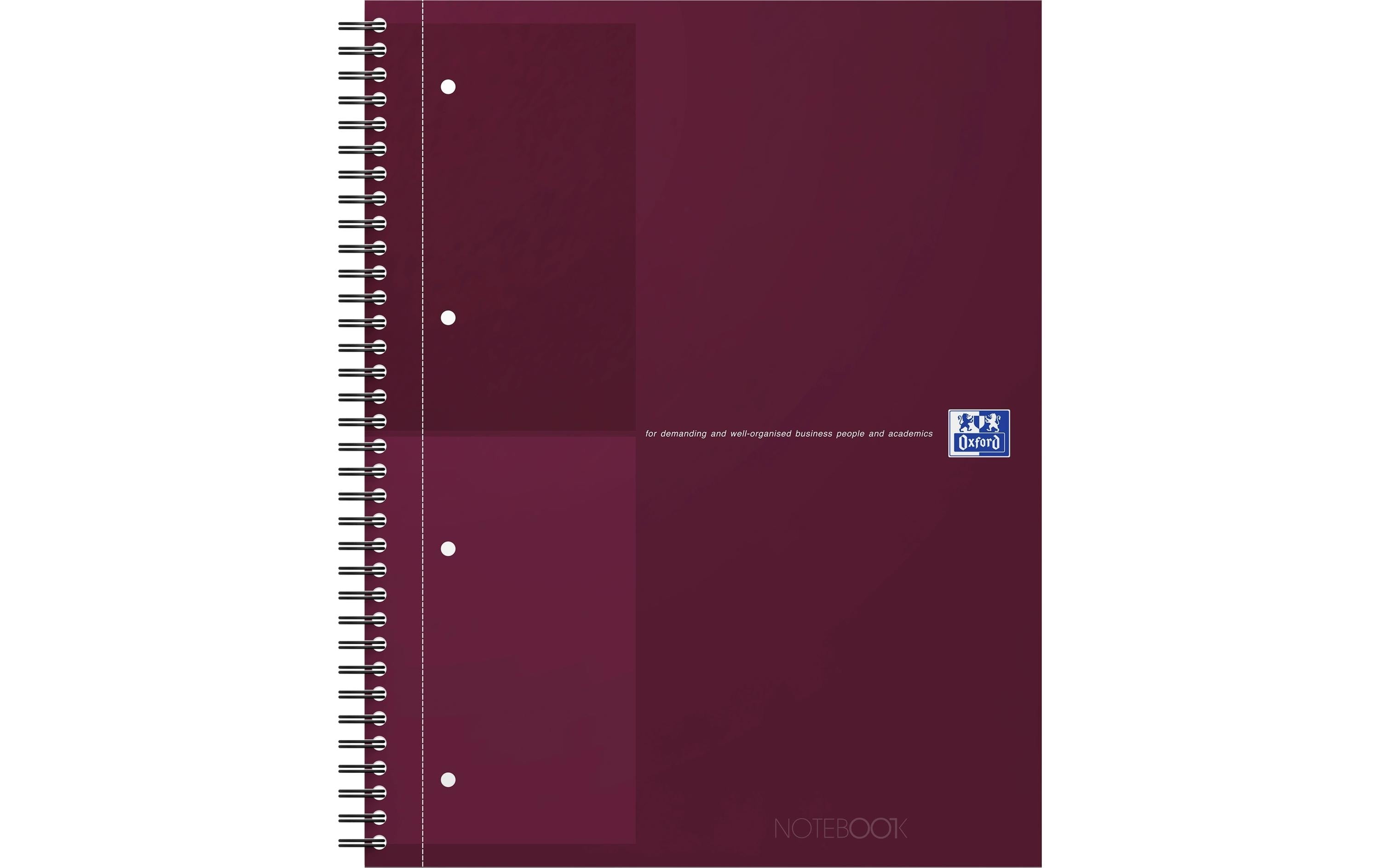 Oxford Notizbuch A4, Liniert, Dunkelrot