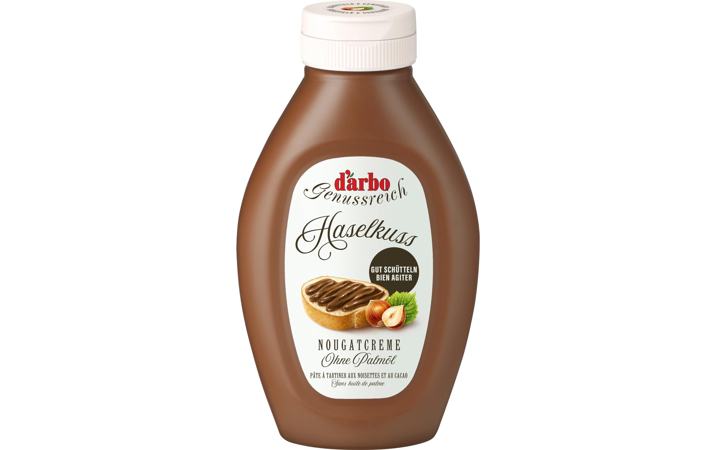 D'arbo Nougatcreme Haselkuss Dosier-Tube 320 g