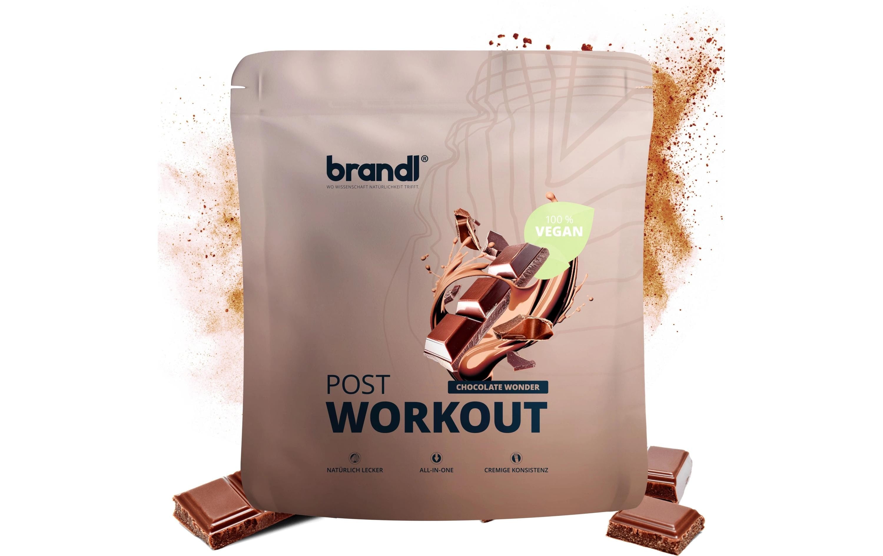 Brandl-Nutrition Pulver Post Workout 2.0 Vegan Schokolade 1000 g