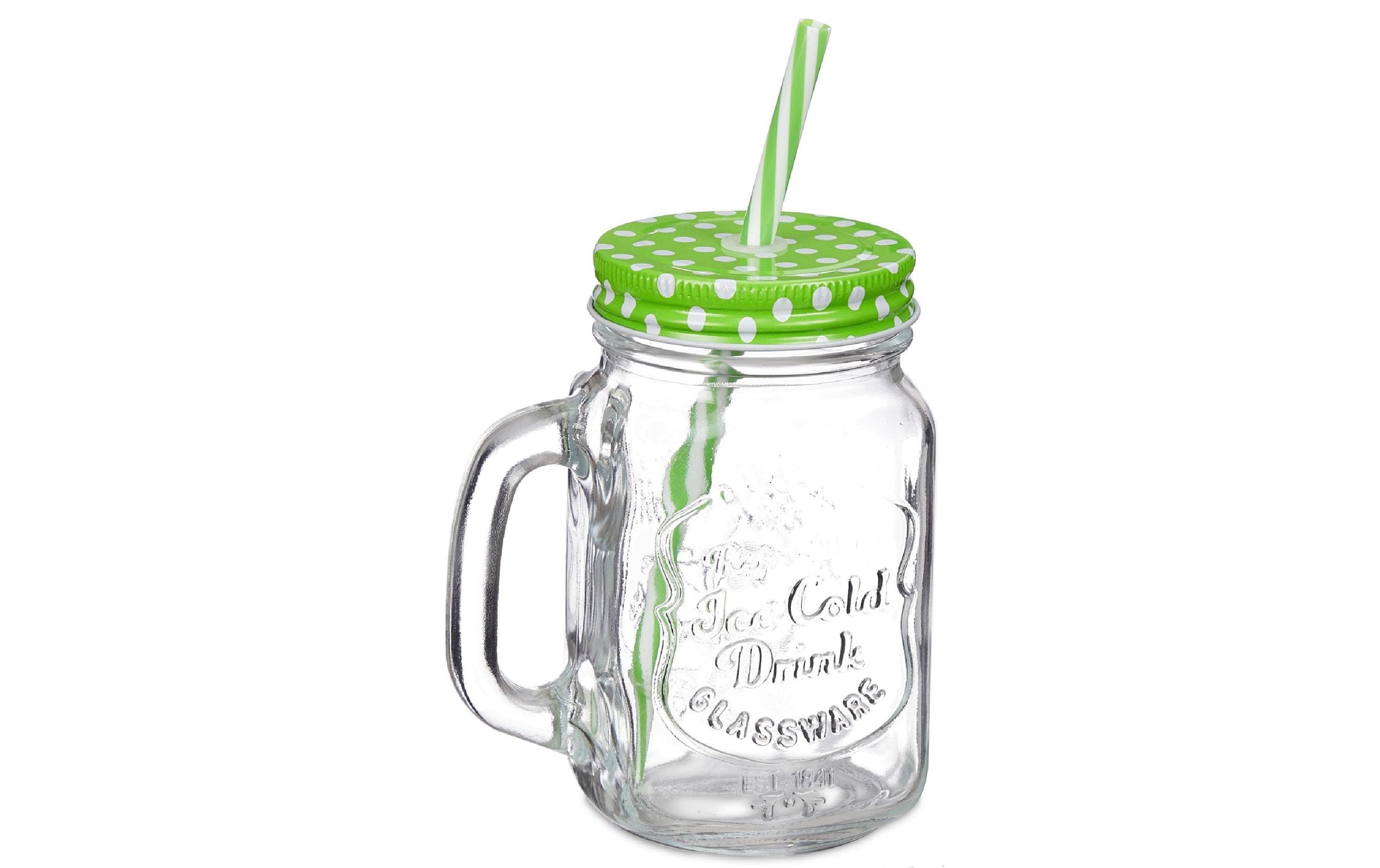 relaxdays Trinkkrug Summer 500 ml, 8 Stück, Mehrfarbig