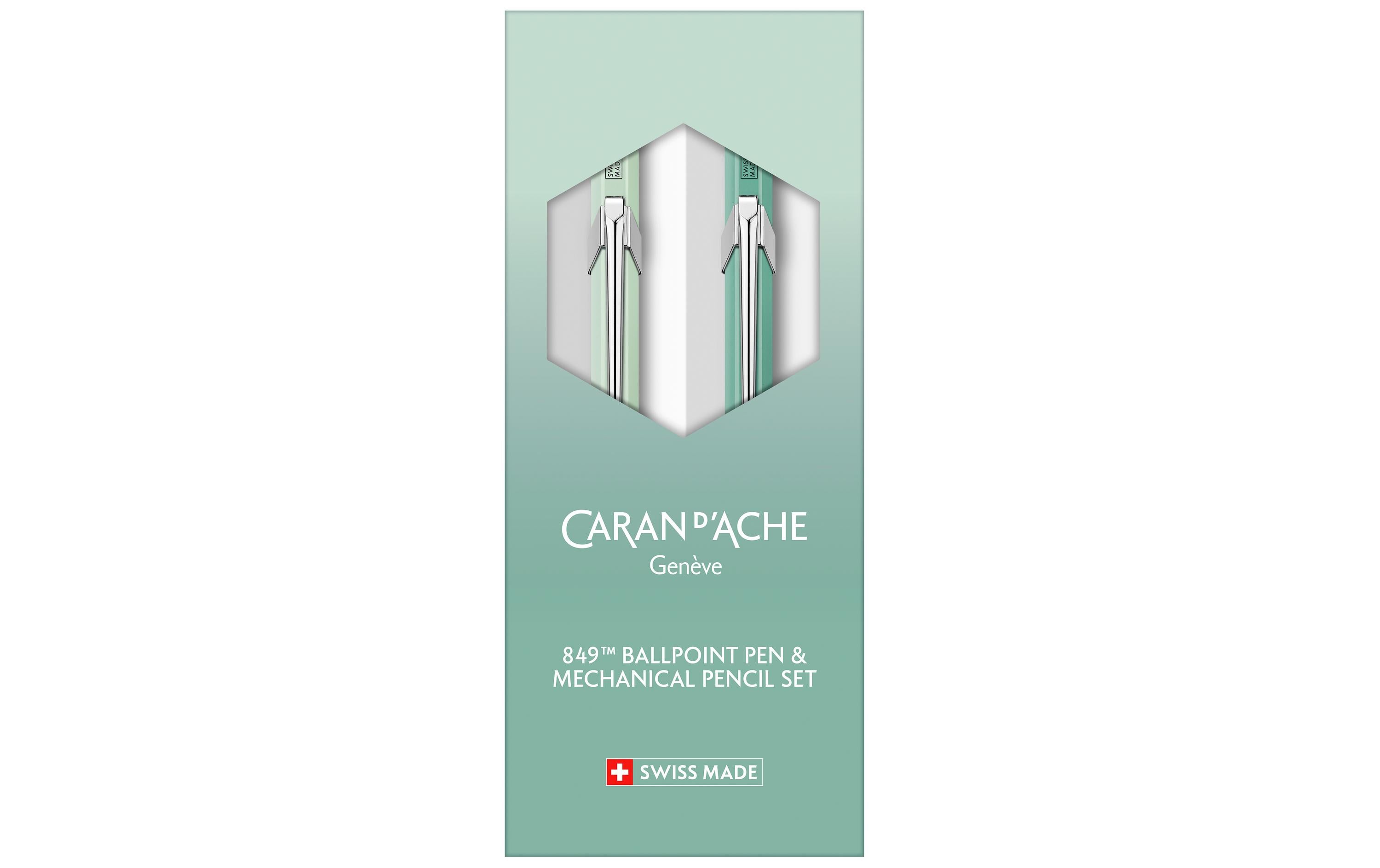 Caran d'Ache Schreibset 849 Misty Forest 0.5 mm; 0.8 mm, Grün