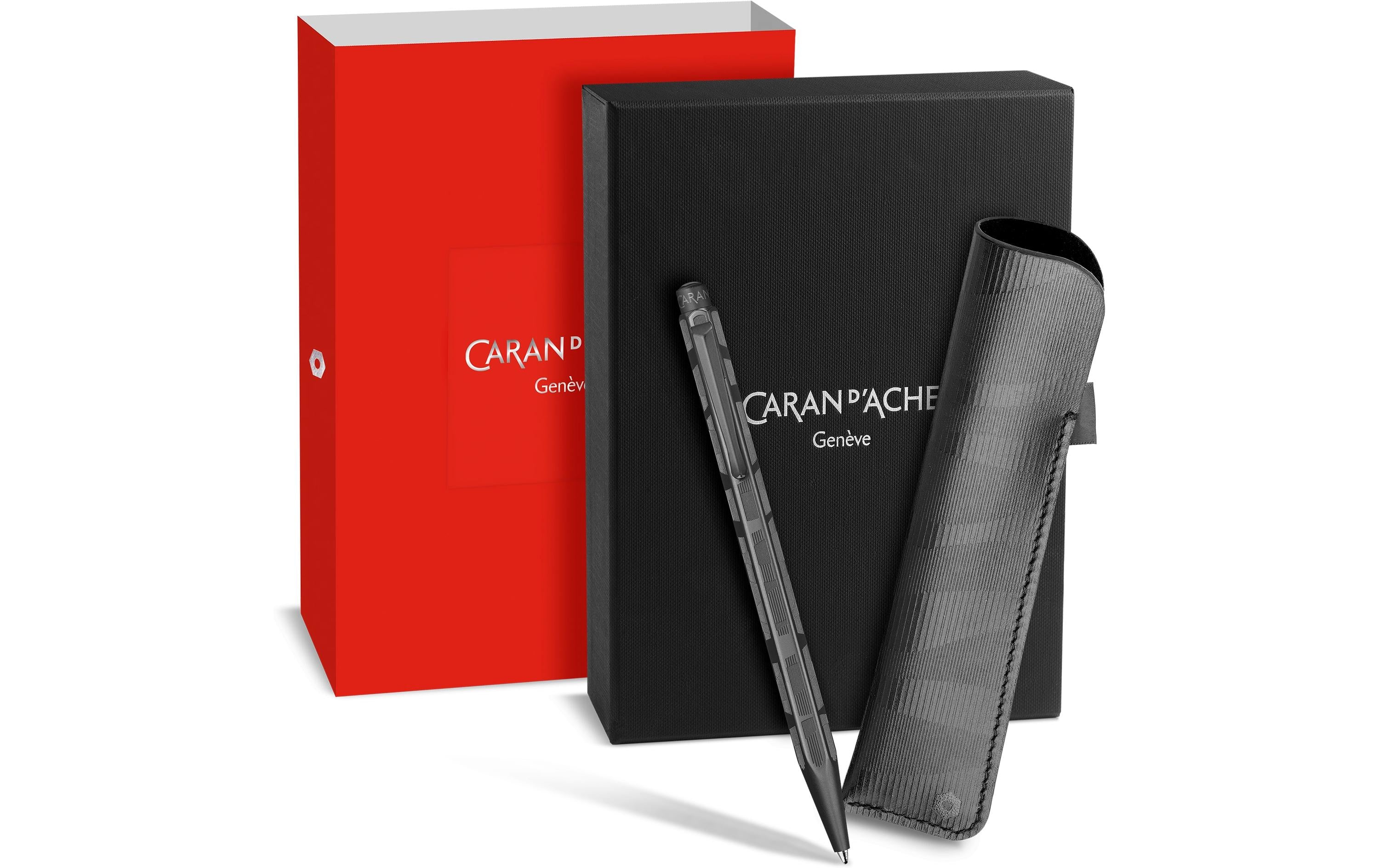 Caran d'Ache Kugelschreiber Ecridor Black Lines Medium (M), Schwarz