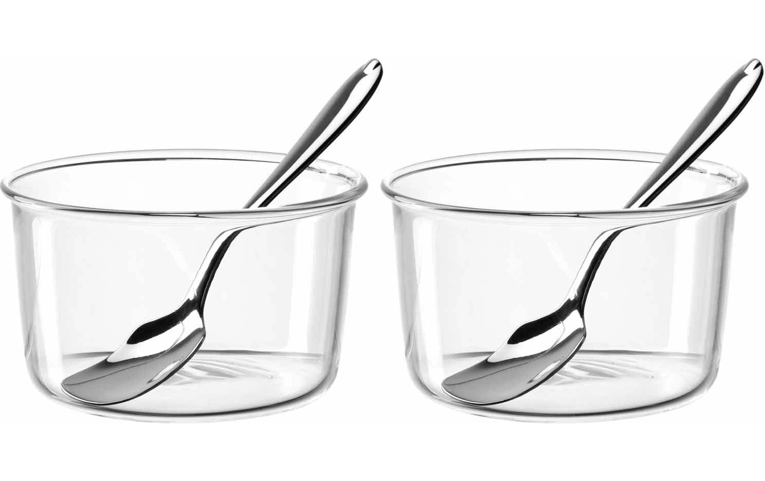 Leonardo Schale mit Löffel Vetro 4-teilig, Transparent