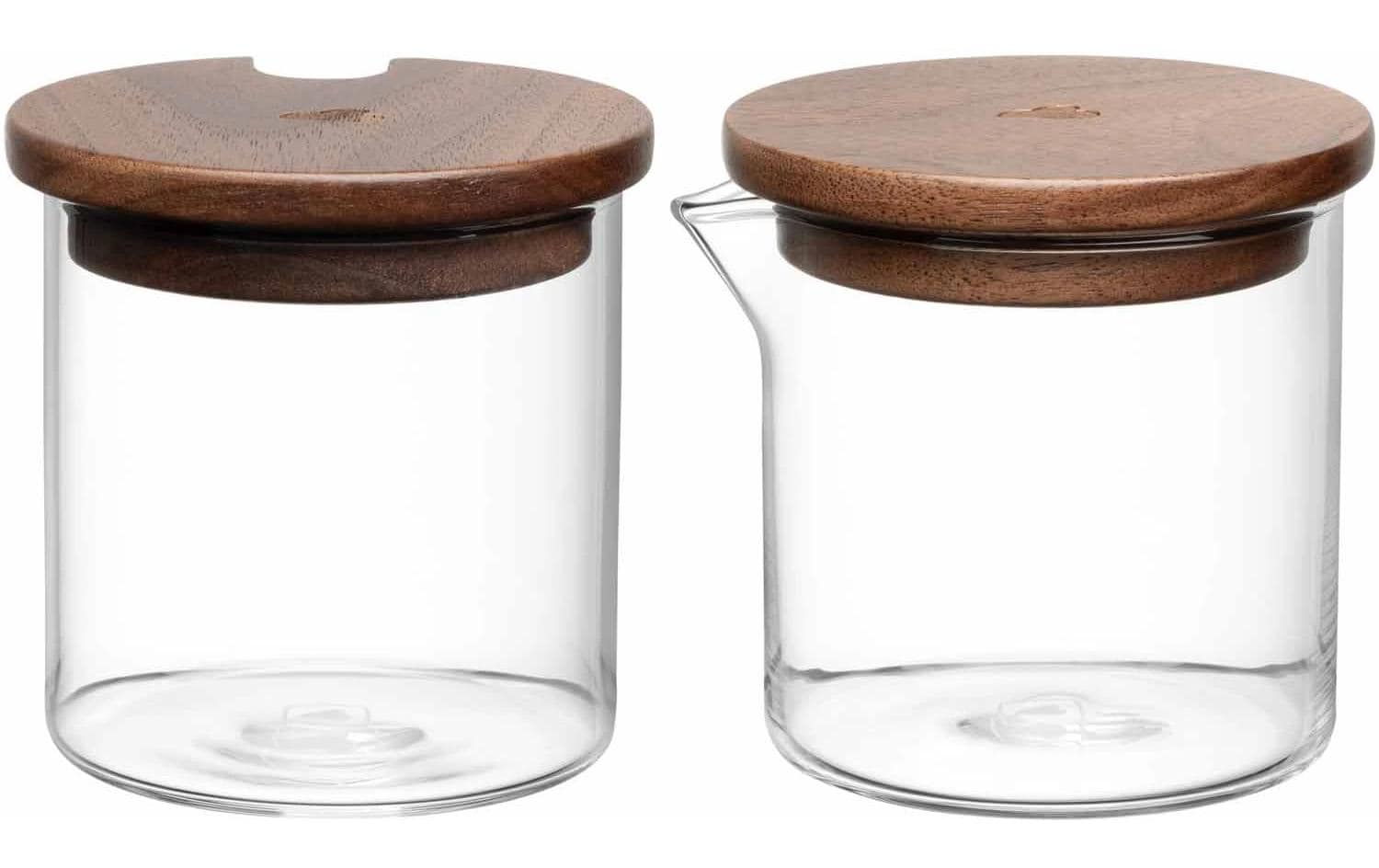 Leonardo Zuckerdose Novo 4-teilig, Braun/Transparent