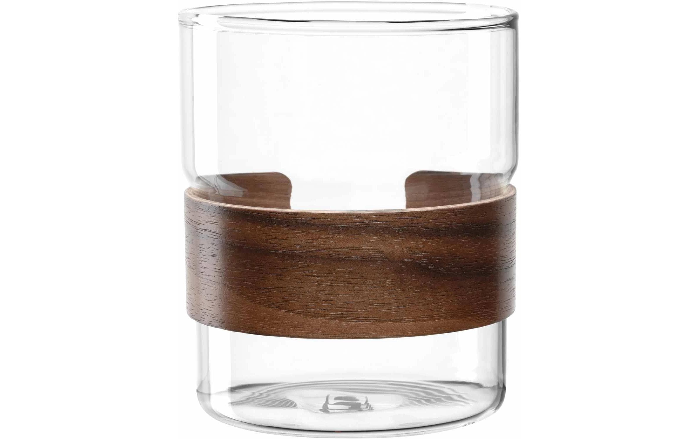 Leonardo Cappuccino Becher Novo Legno 430 ml, 2 Stück, Transparent