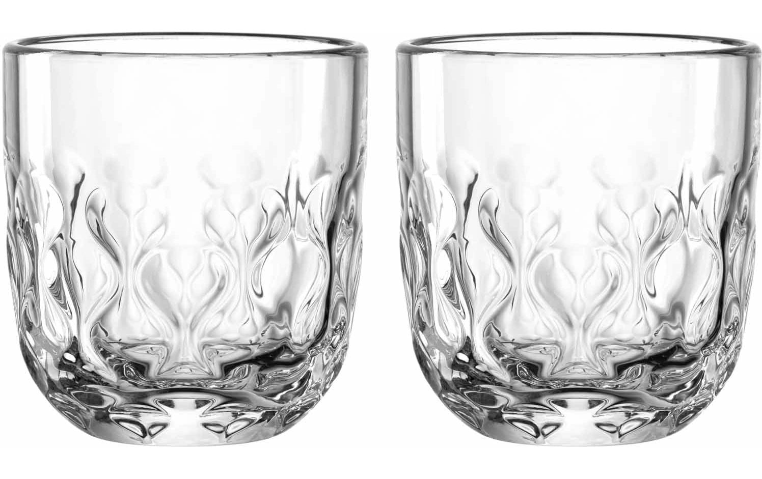 Leonardo Cappuccino Becher Gocce 2 220 ml, 2 Stück, Transparent