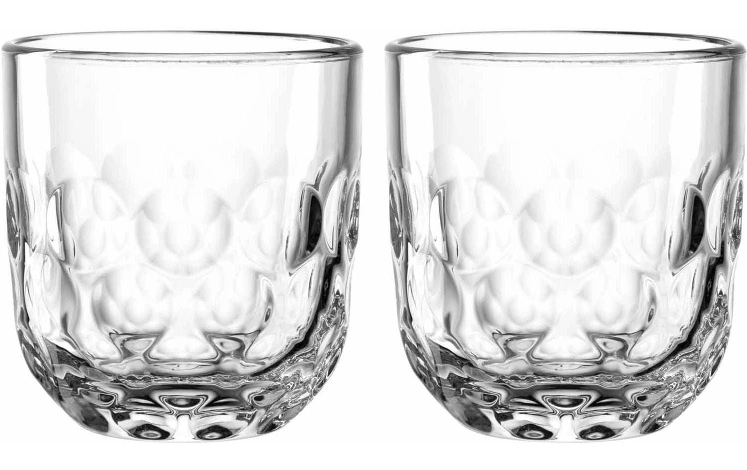 Leonardo Cappuccino Becher Gocce 1 220 ml, 2 Stück, Transparent