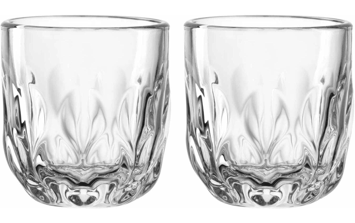 Leonardo Cappuccino Becher Gocce 3 60 ml, 2 Stück, Transparent