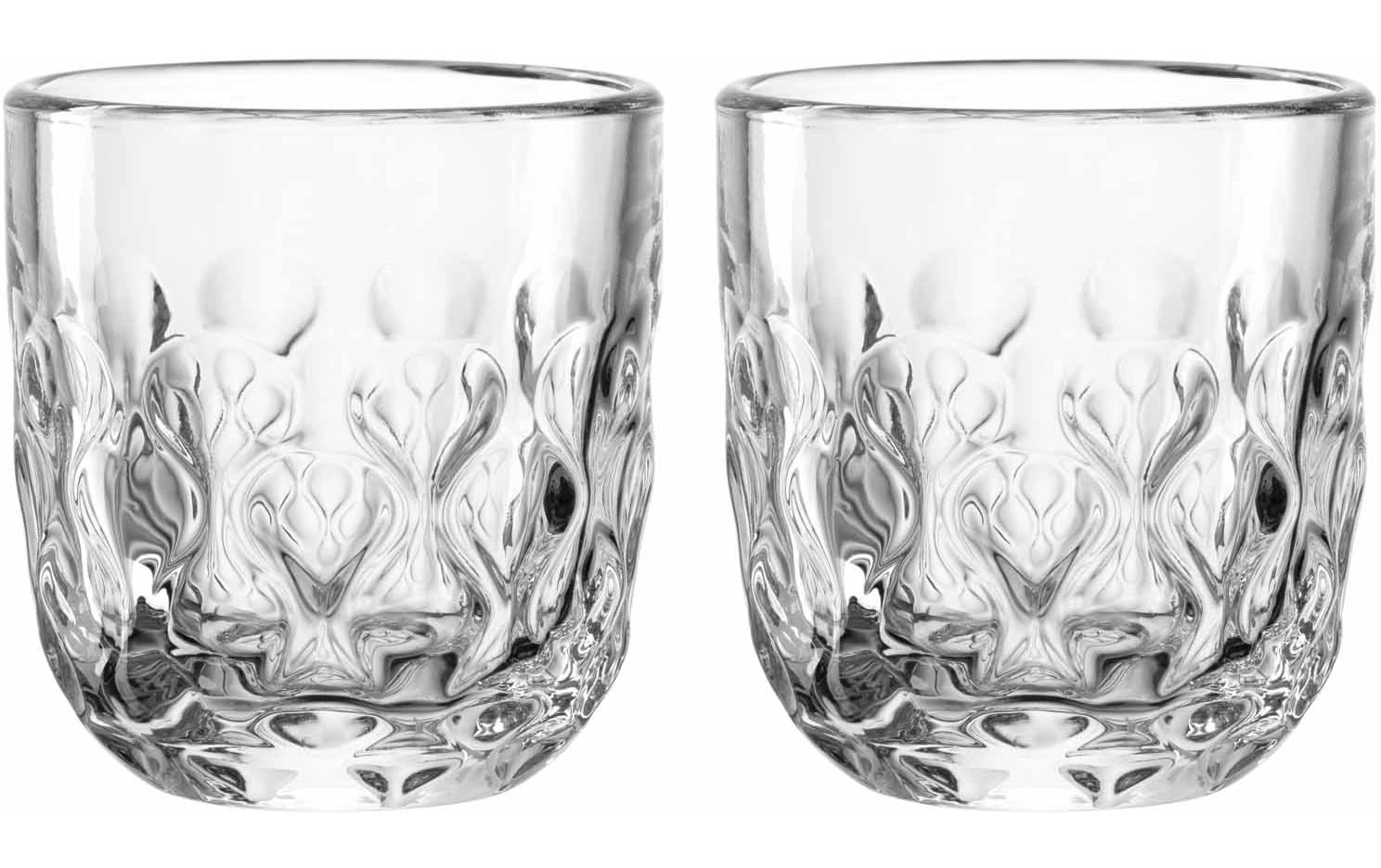 Leonardo Cappuccino Becher Gocce 2 60 ml, 2 Stück, Transparent
