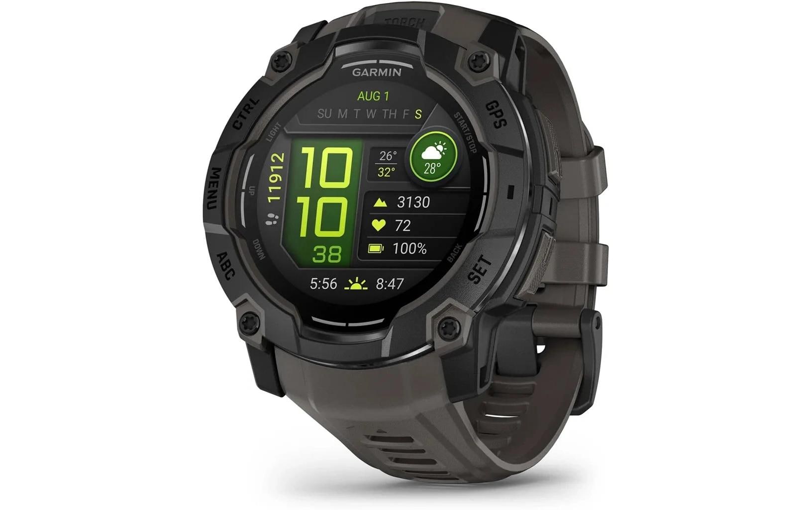 GARMIN Sportuhr Instinct 3 Schwarz/Kohle 50 mm