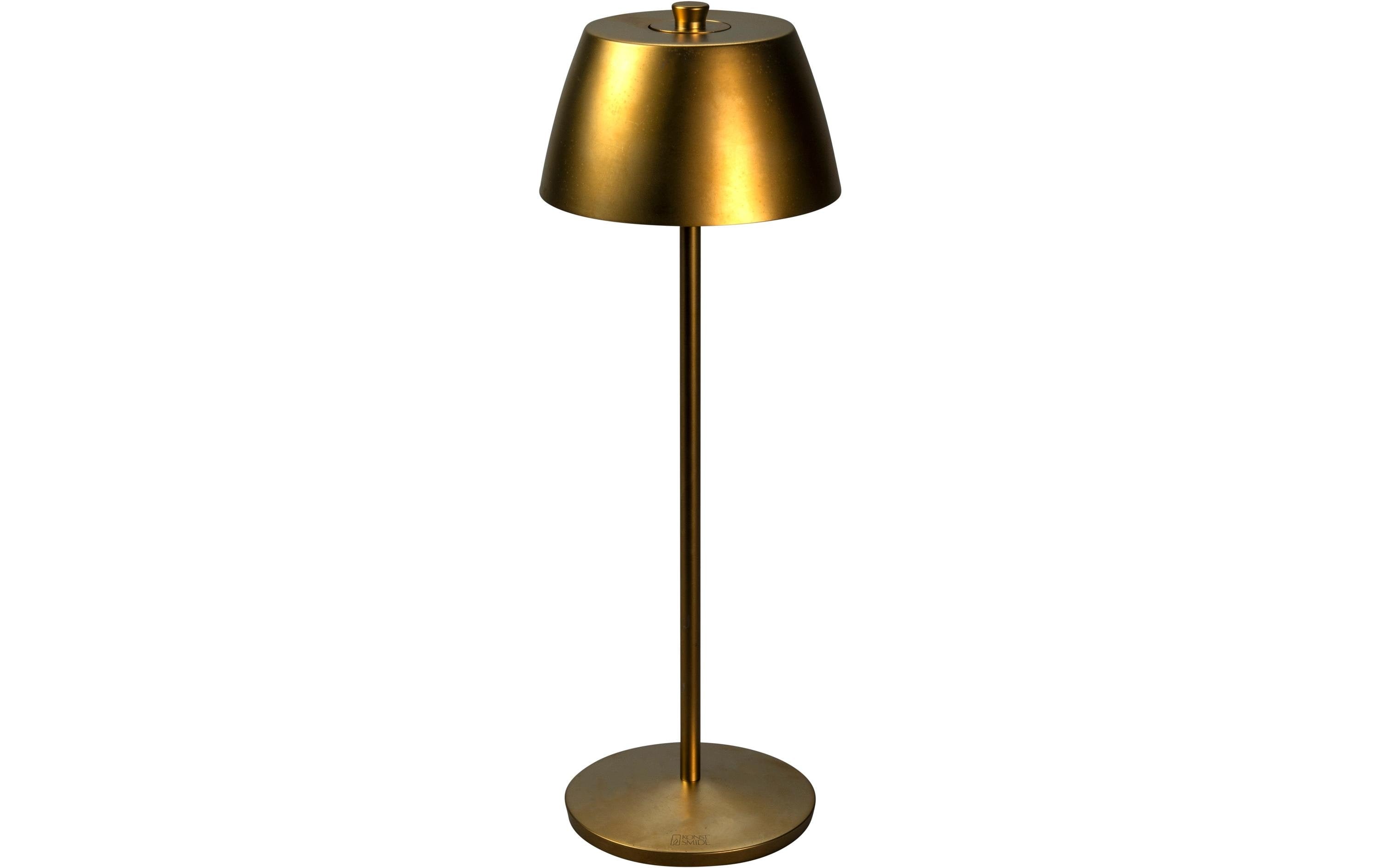 Konstsmide Akku-Tischleuchte Éze LED 2200/3000K, Dimmbar - Gold Matt