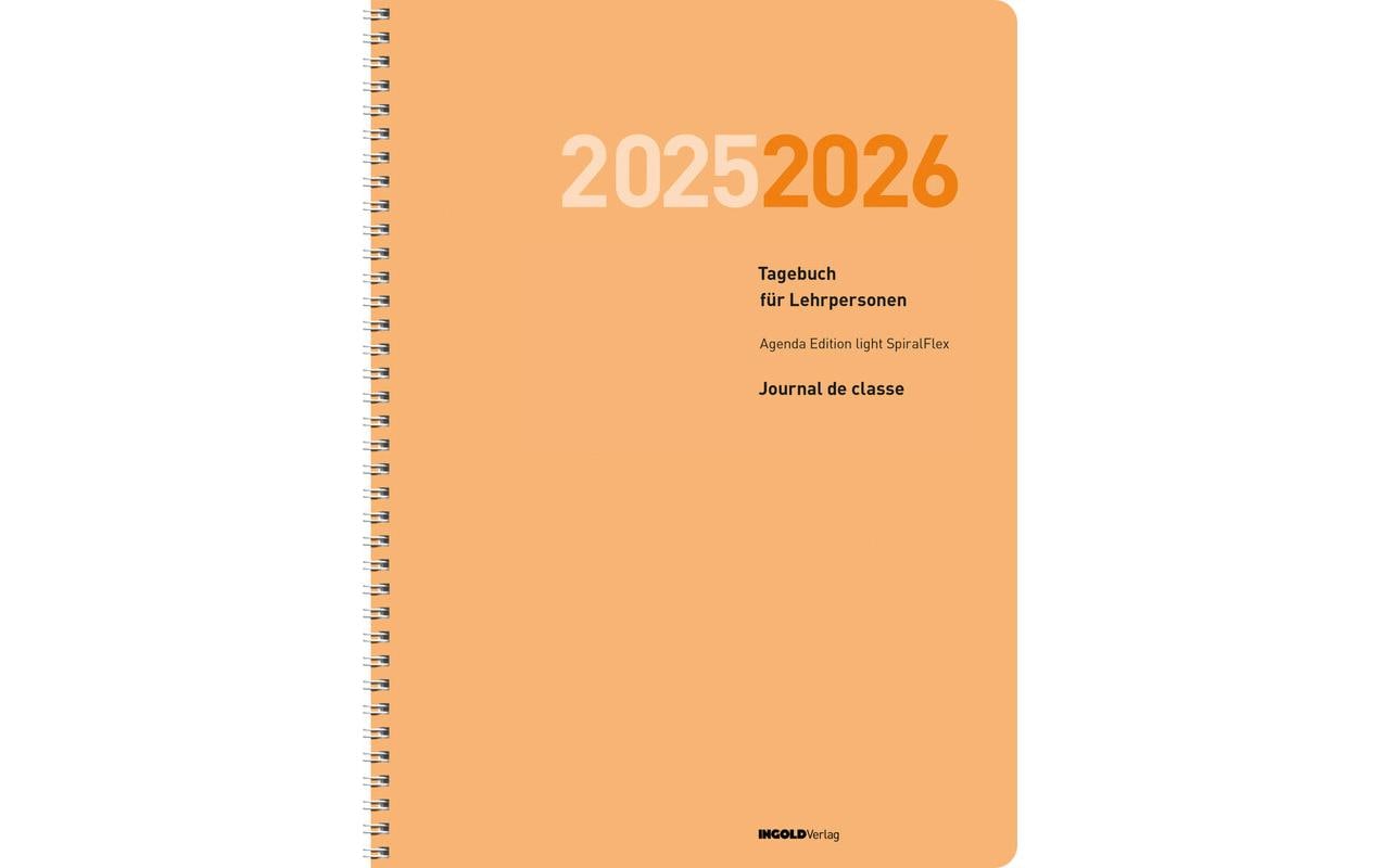 ingold-biwa Tagesagenda  Edition light Spiral 2025/2026, Hellorange