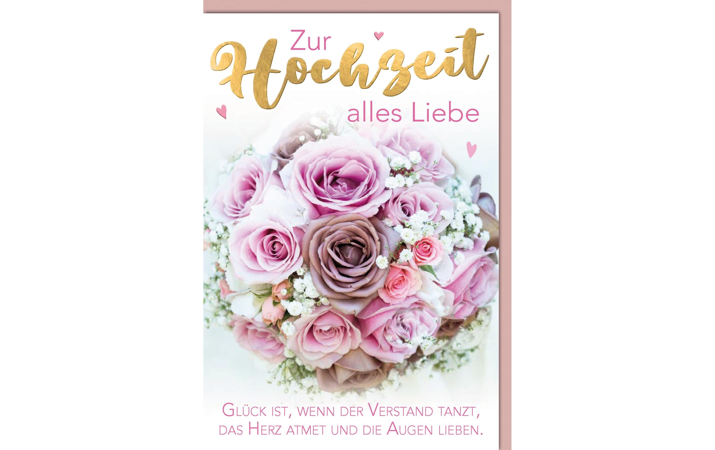 Braun + Company Hochzeitskarte Rosen 11.5 x 17 cm