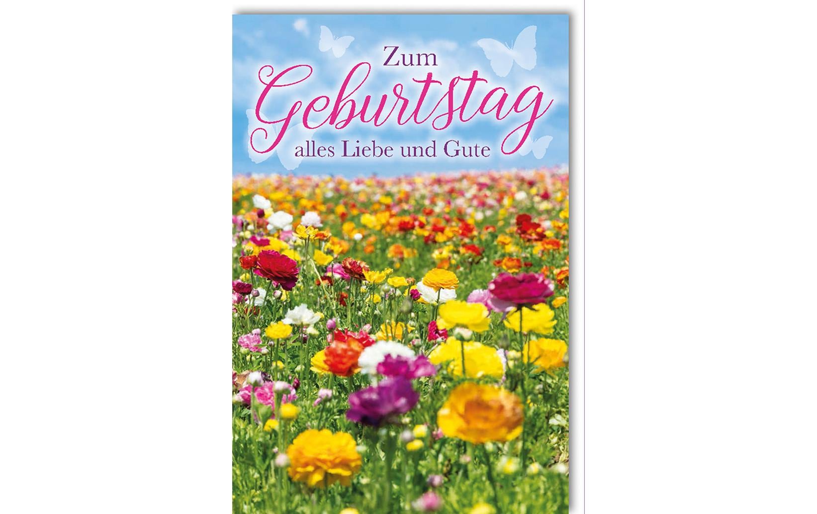 Braun + Company Geburtstagskarte Blumen 11.5 x 17 cm