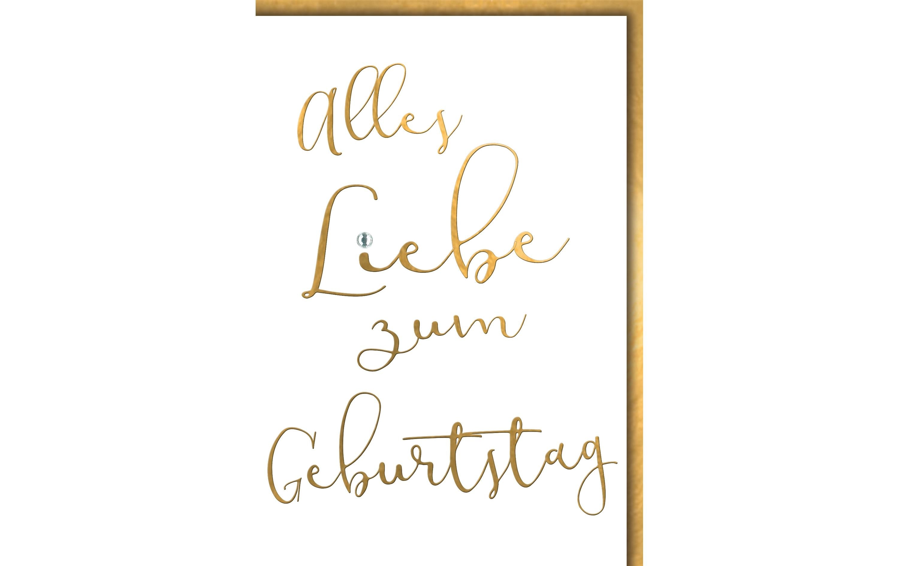 Braun + Company Geburtstagskarte Alles Liebe 11.5 x 17 cm
