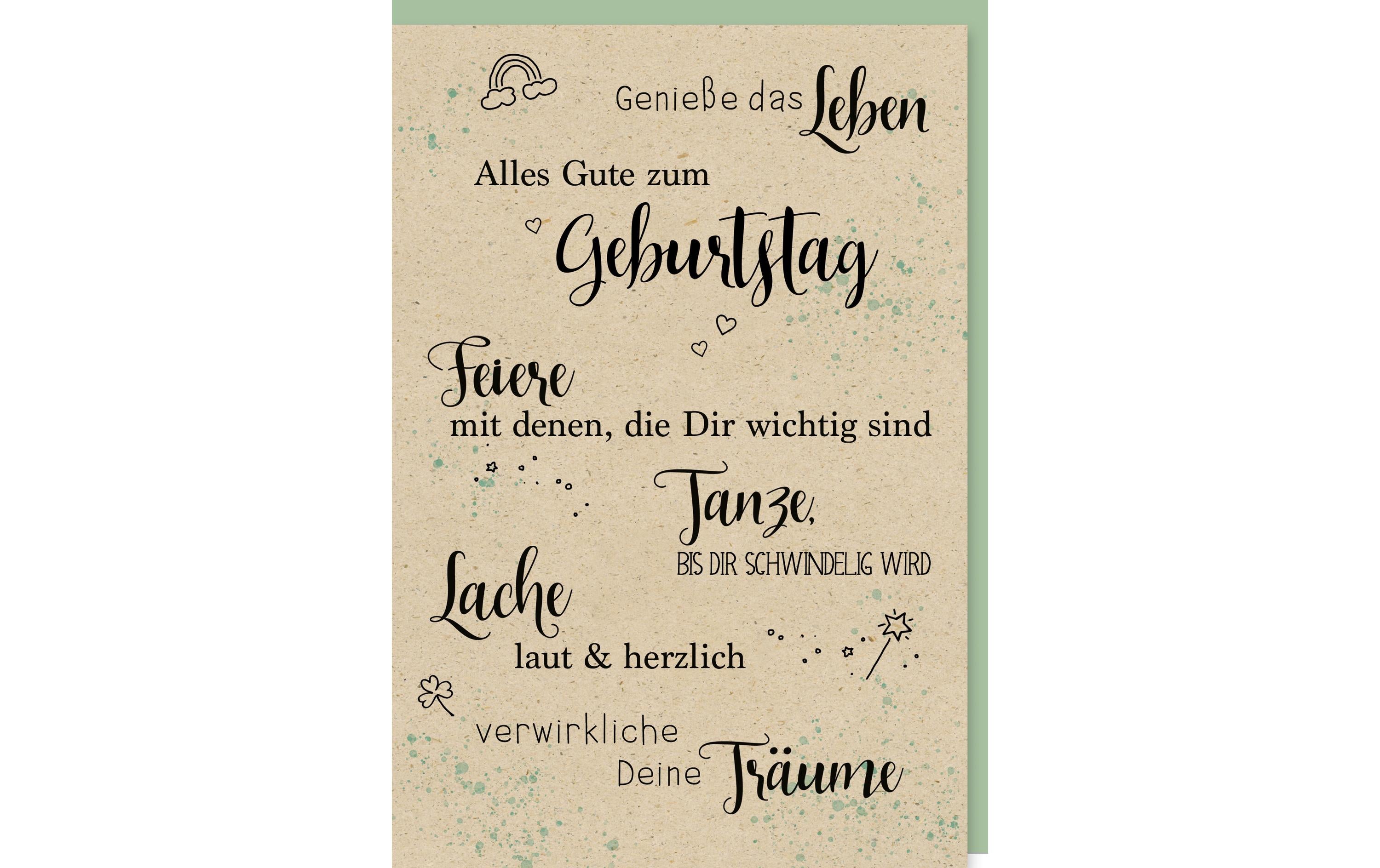 Braun + Company Geburtstagskarte Leben, Geburtstag, Lache 11.5 x 17 cm