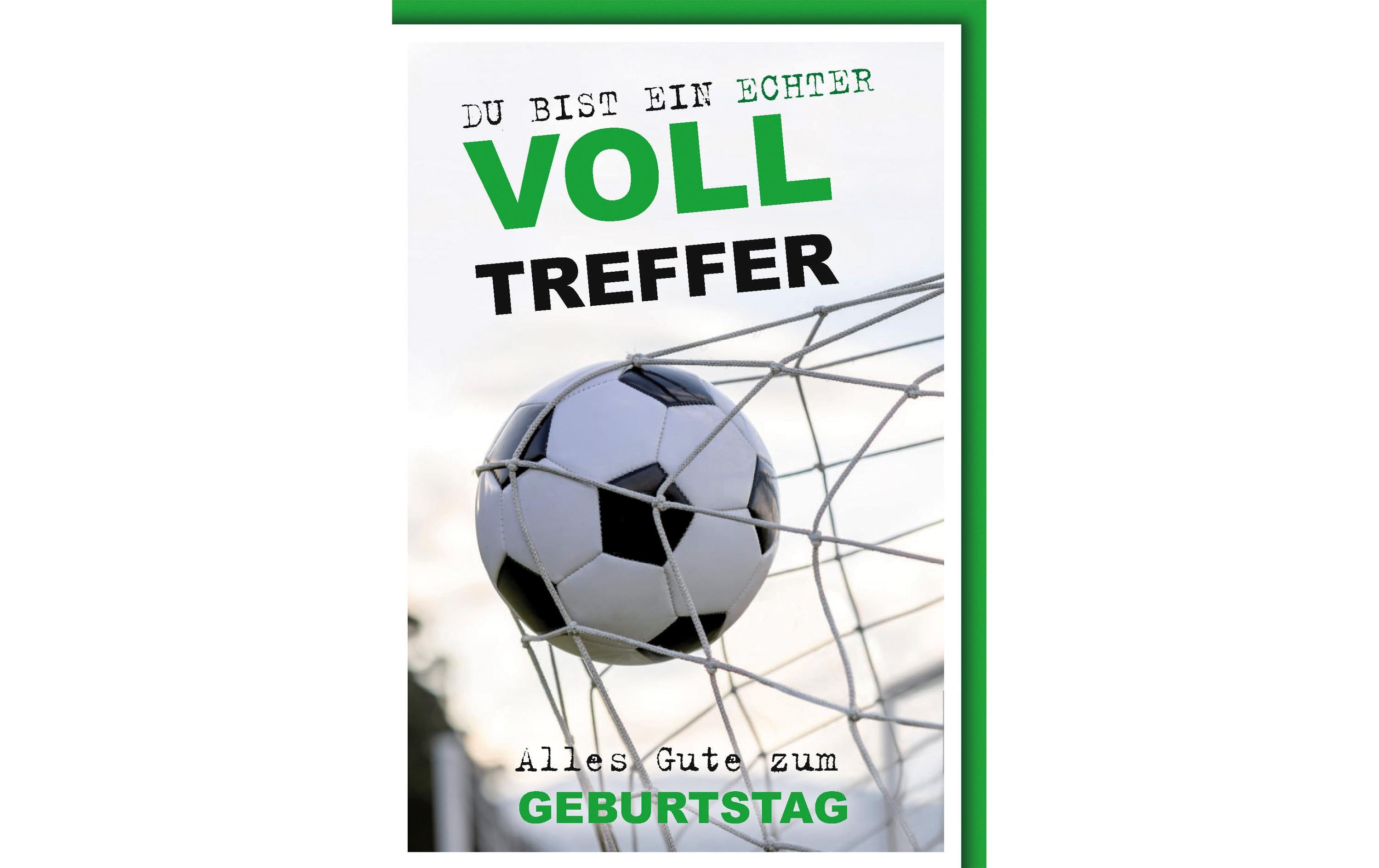 Braun + Company Geburtstagskarte Fussball 11.5 x 17 cm