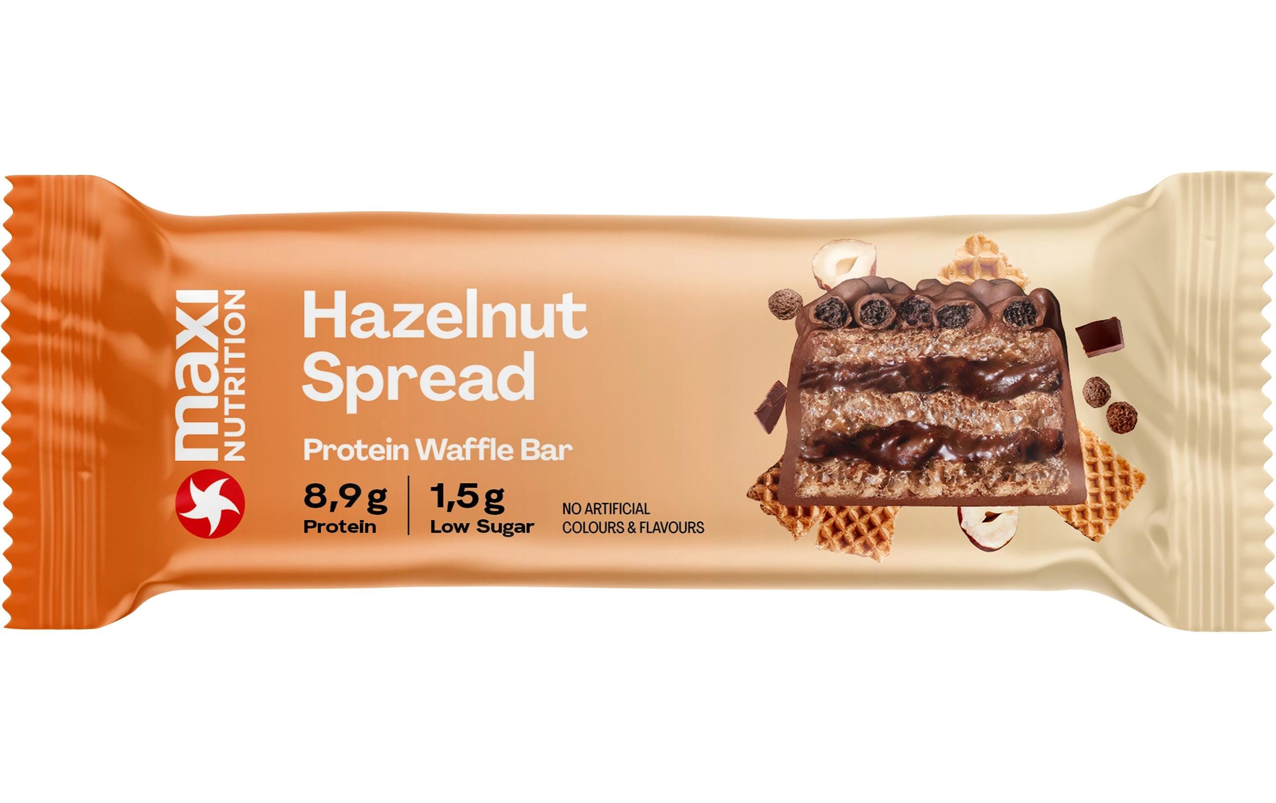 Maxi Nutrition Riegel Waffel Hazelnut Spread, Box: 12x 39g