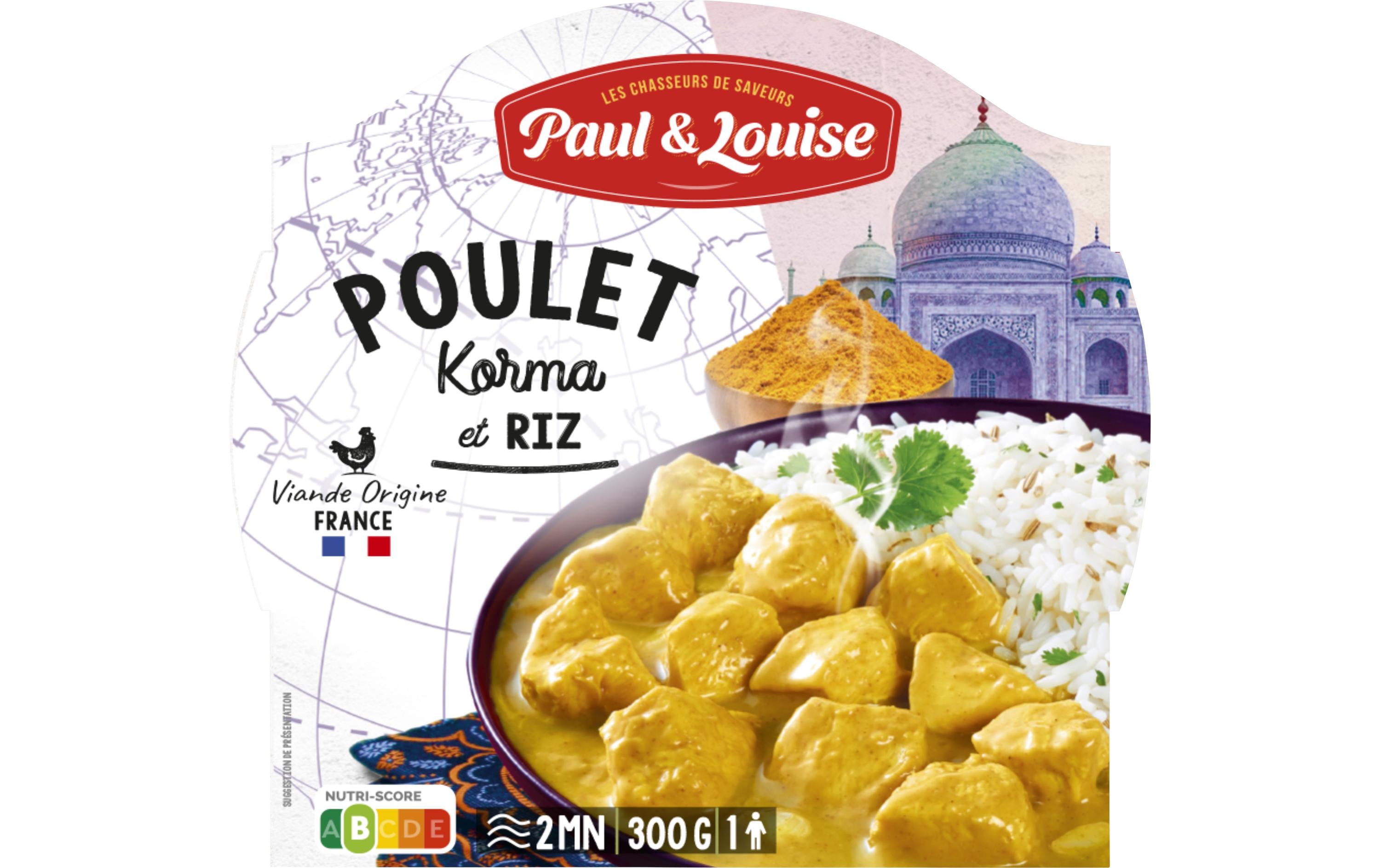 Paul & Louise Fertiggericht Poulet Korma mit Reis 300 g