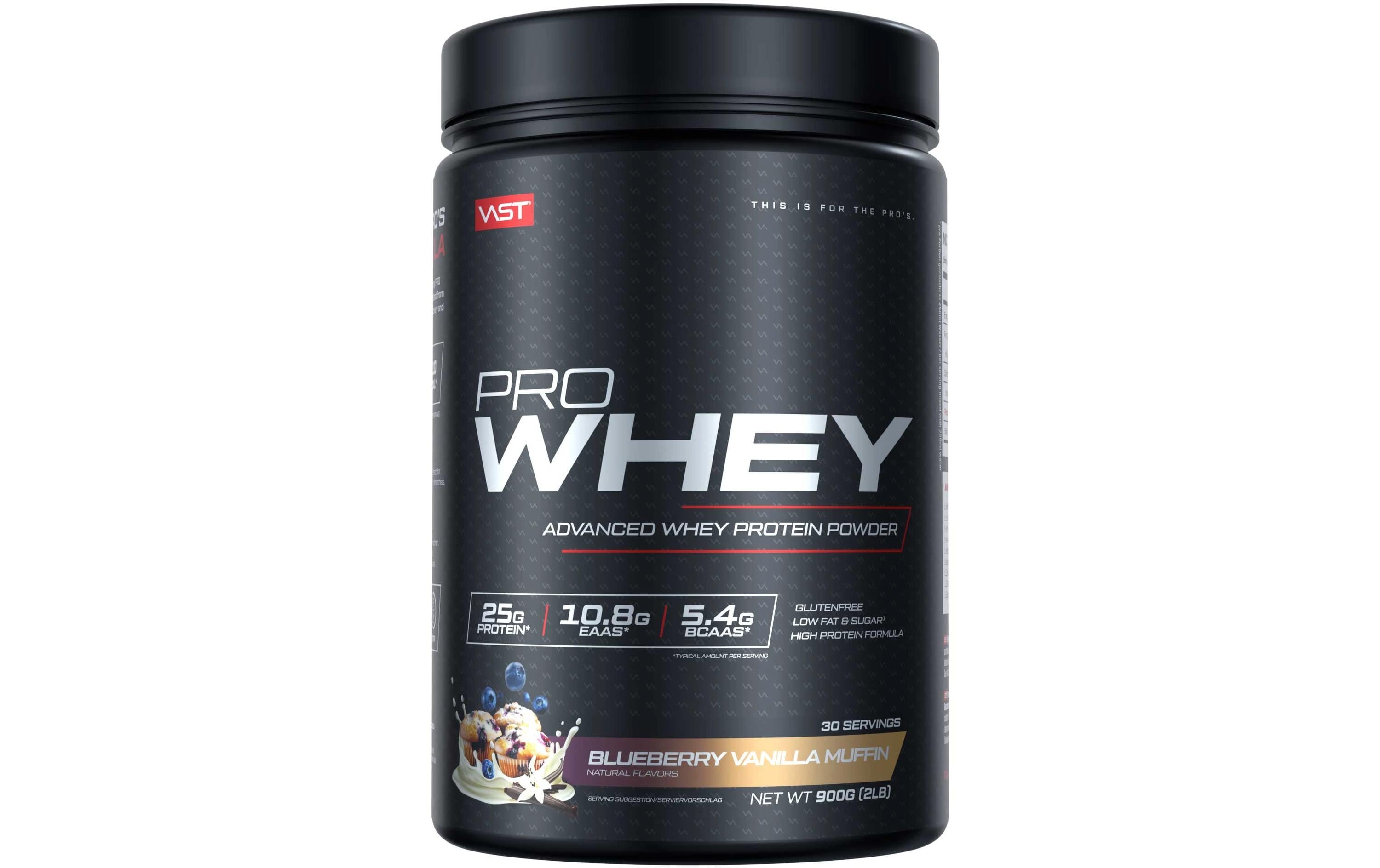 VAST Pulver Pro Whey Dose: 900g, Blueberry Vanilla Muffin