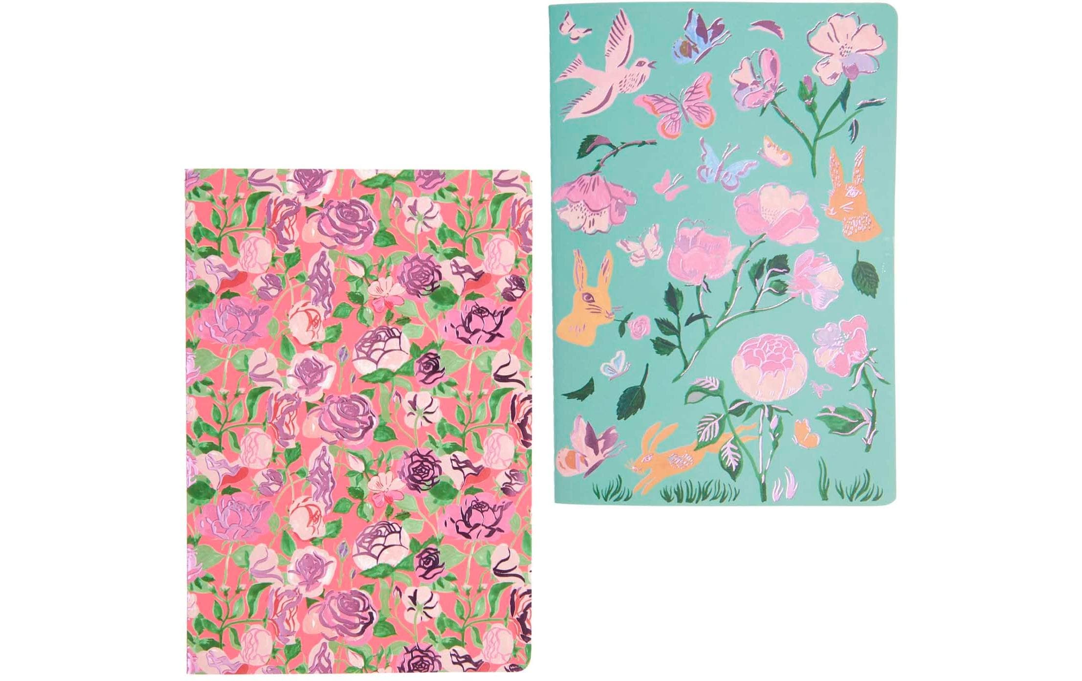 Rico Design Notizheft La Vie en Rose 2 x A5, Dot, Blau/Rosa