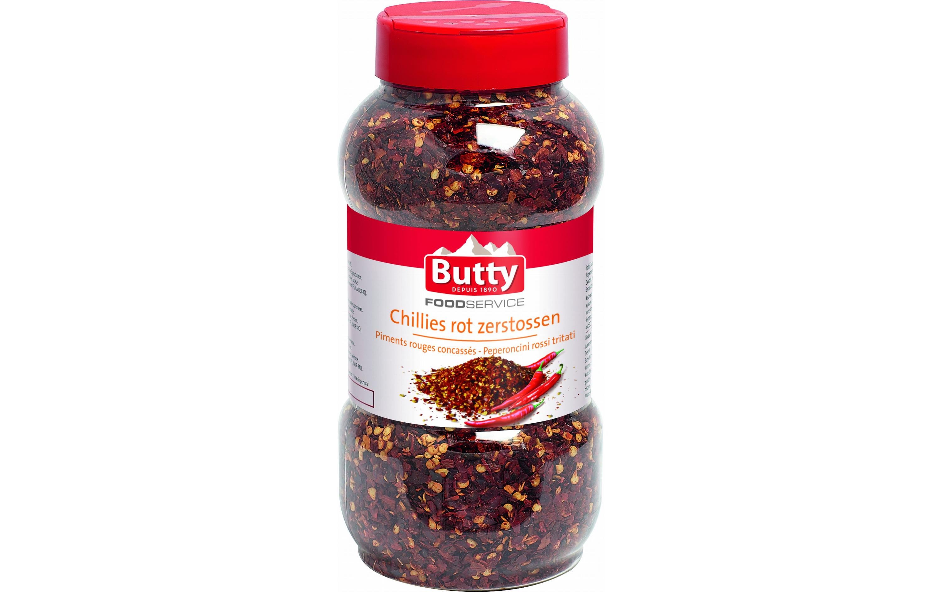 Butty Gewürz Chillies rot zerstossen 330 g