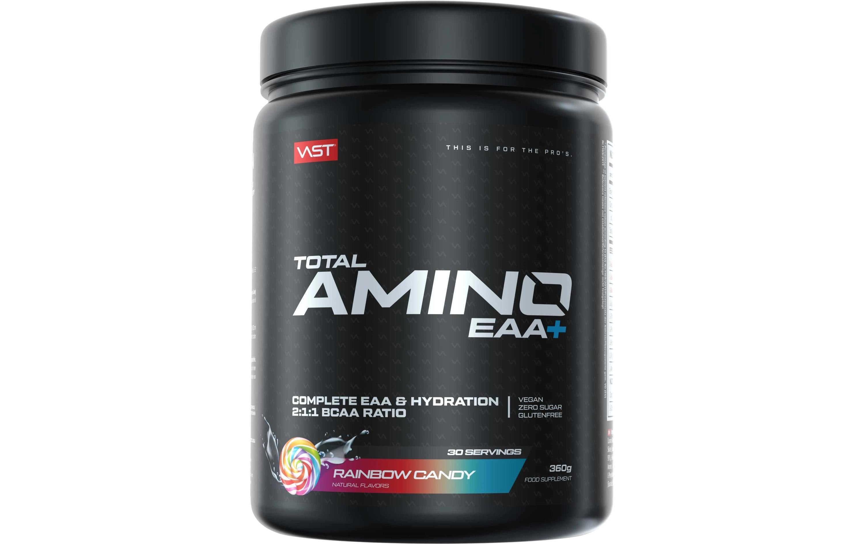 VAST Pulver Total Amino EAA+ Dose: 381g, Rainbow Candy