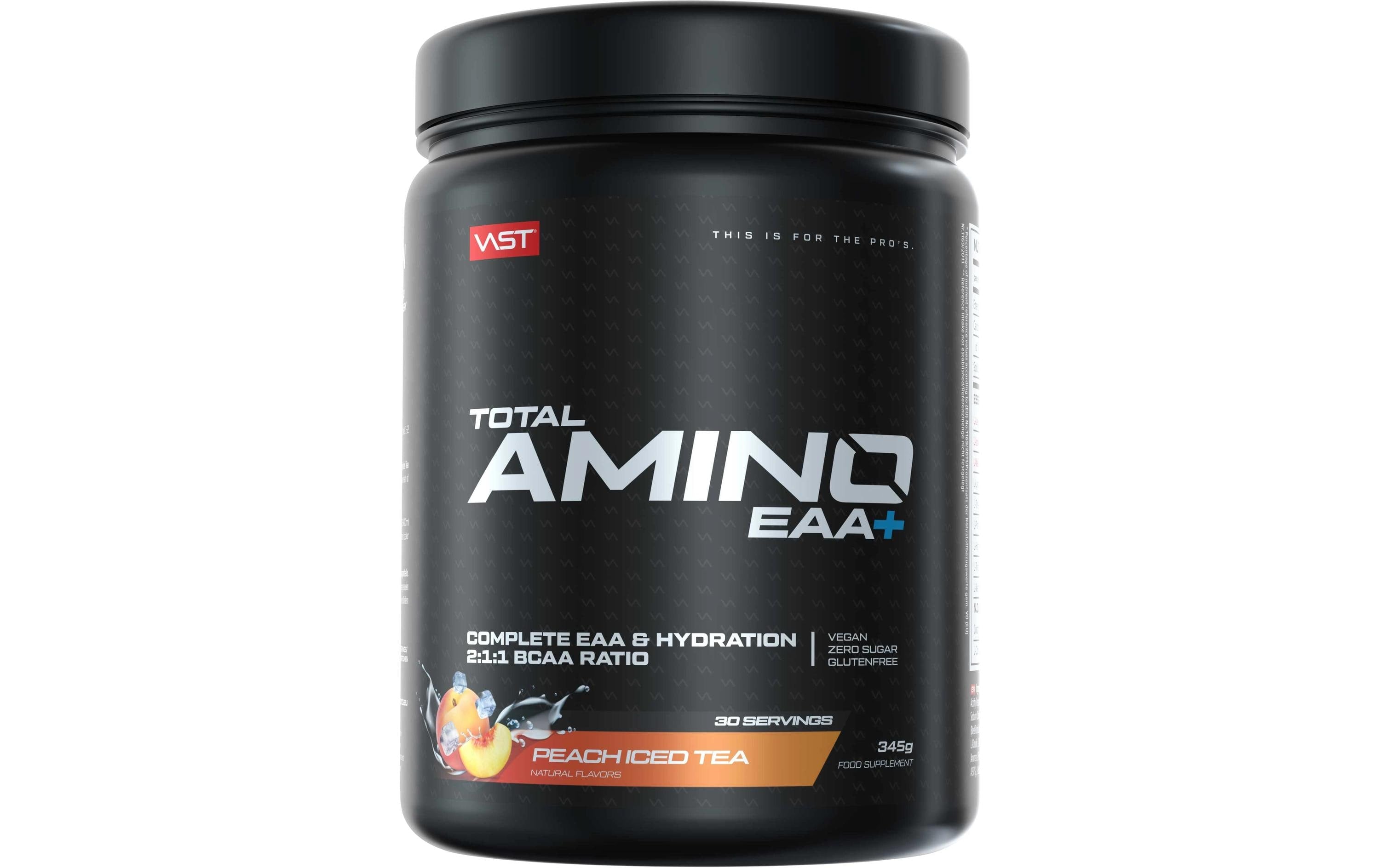 VAST Pulver Total Amino EAA+ Dose: 381g, Peach Iced Tea