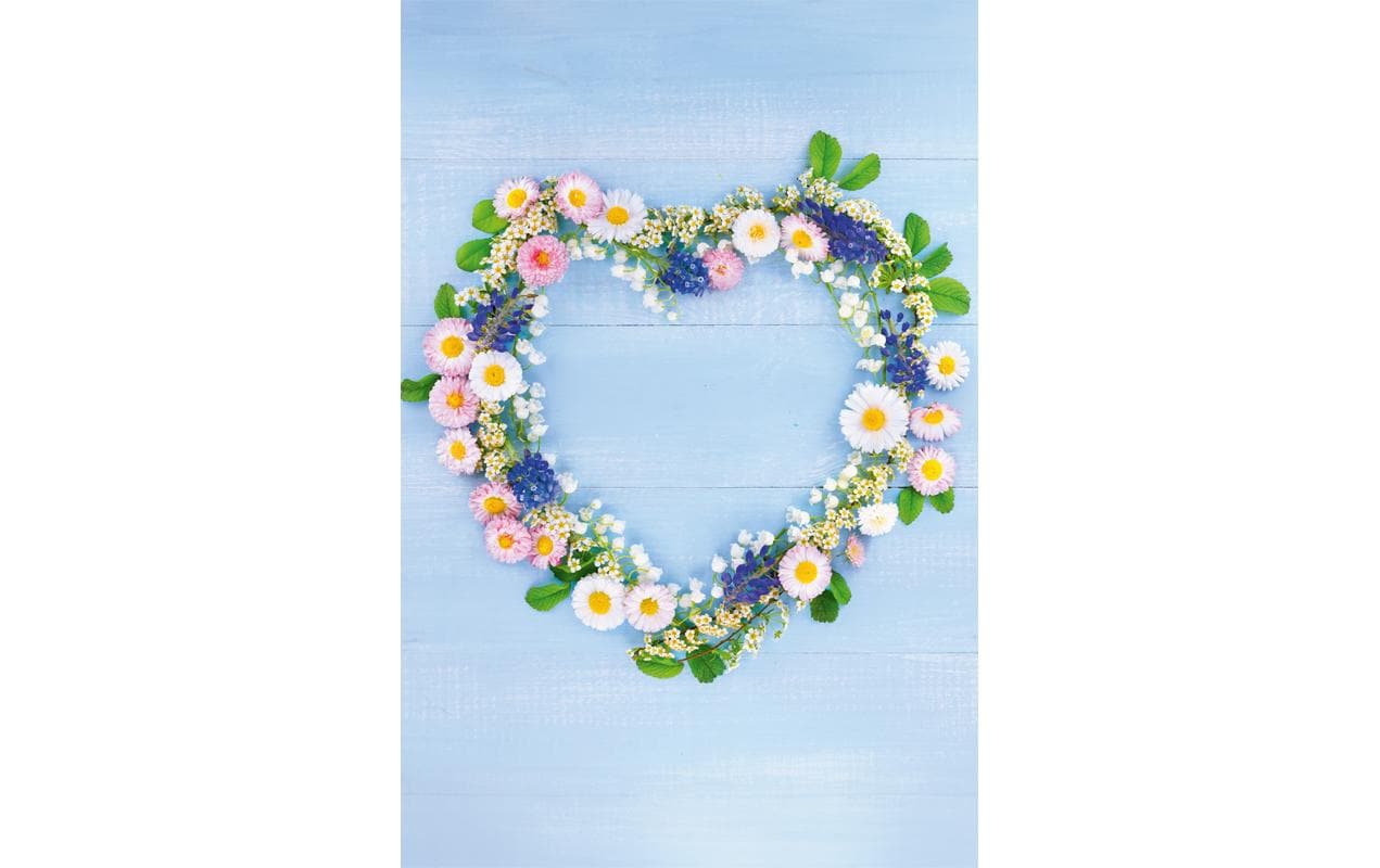 ABC Glückwunschkarte Herz Blanko 12.5 x 17.6 cm