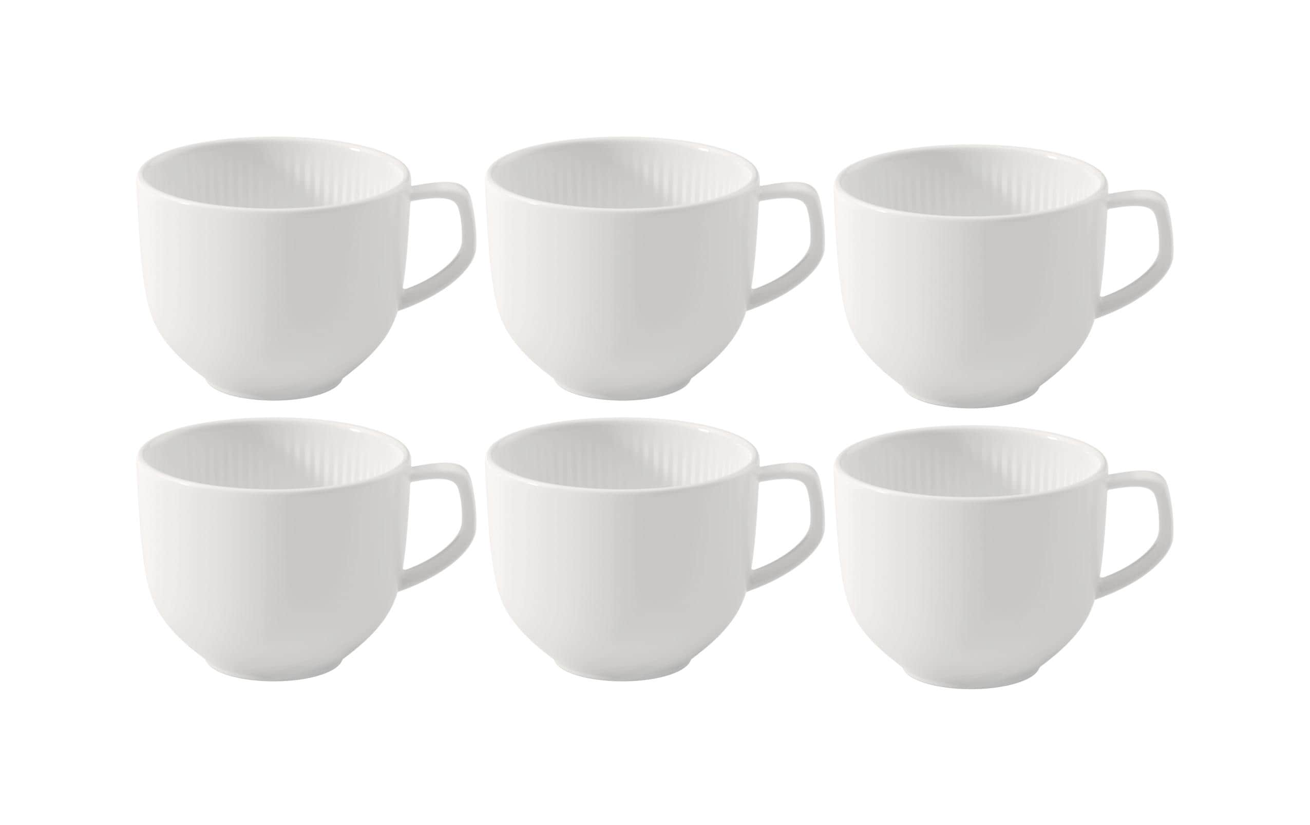 Villeroy & Boch Kaffeetasse Afina 150 ml, 6 Stück, Weiss