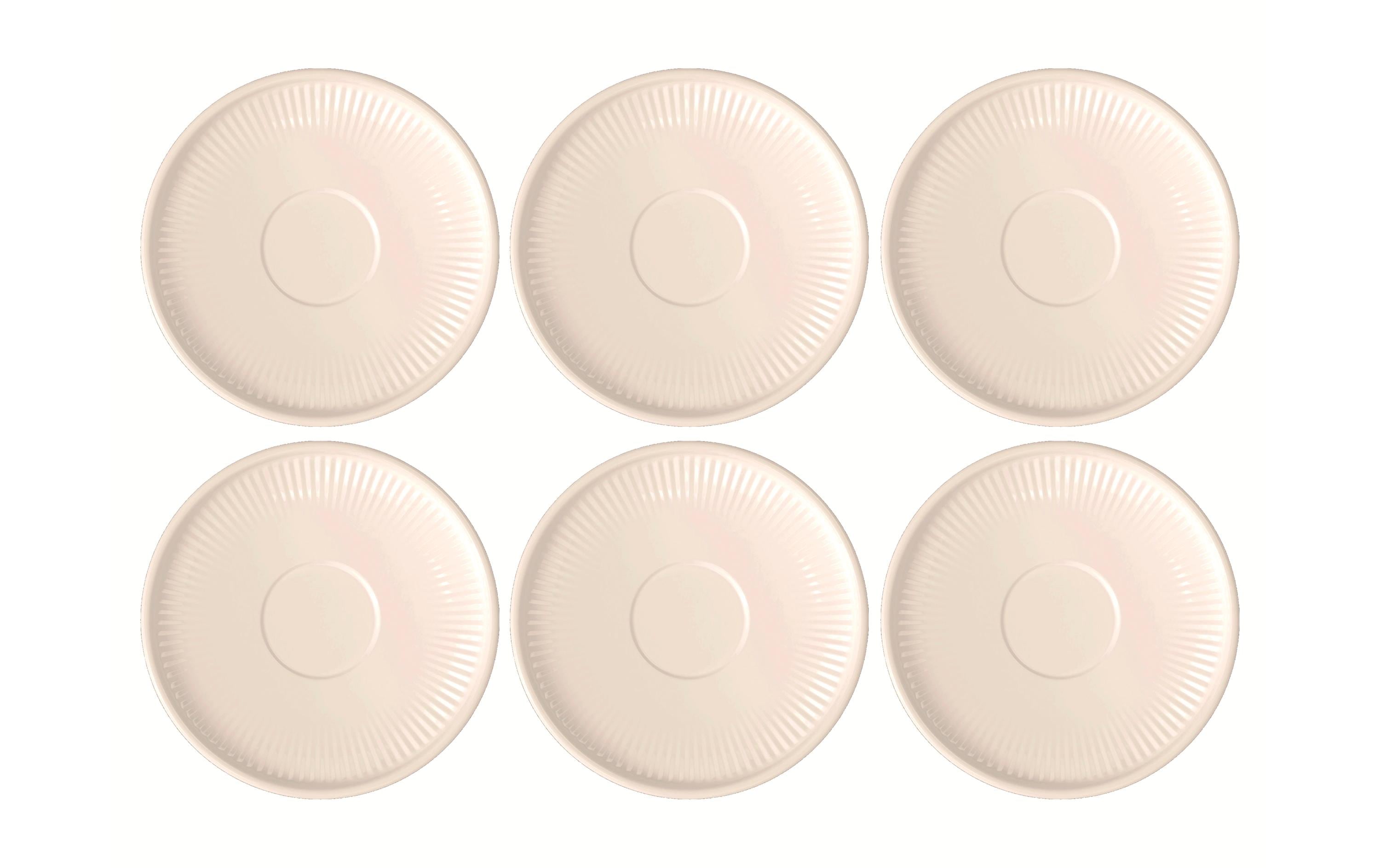 Villeroy & Boch Espressountertasse Afina 0 ml, 6 Stück, Weiss