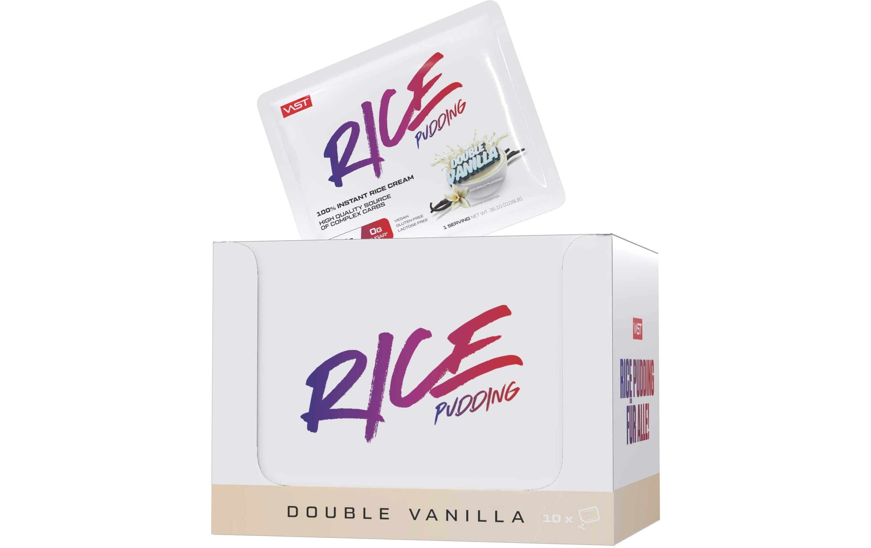 VAST Instant Rice Pudding Box 10x 36.1g Double Vanilla