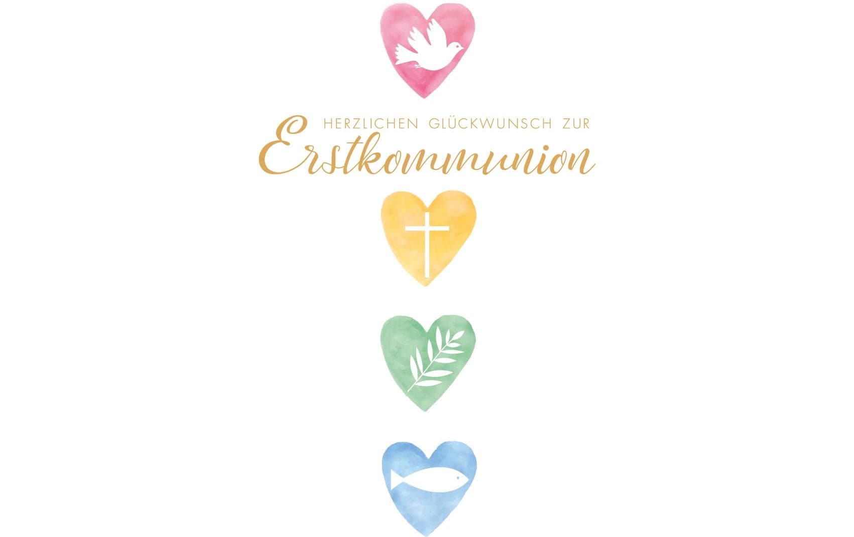 ABC Glückwunschkarte Kommunion 12.5 x 17.6 cm